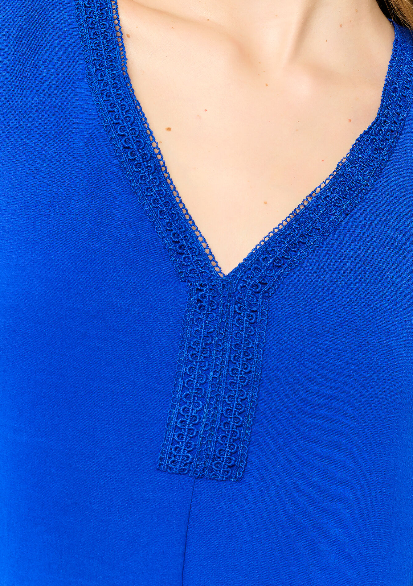 Débardeur à col V, undefined - ELECTRIC BLUE - undefined