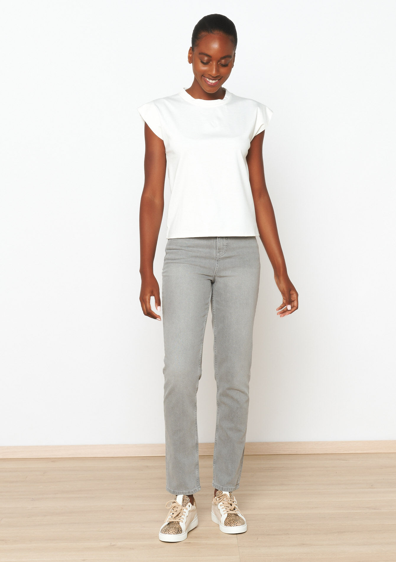 T-shirt met korte mouwen, T-shirt met korte mouwen - OPTICAL WHITE - 02200458_1019