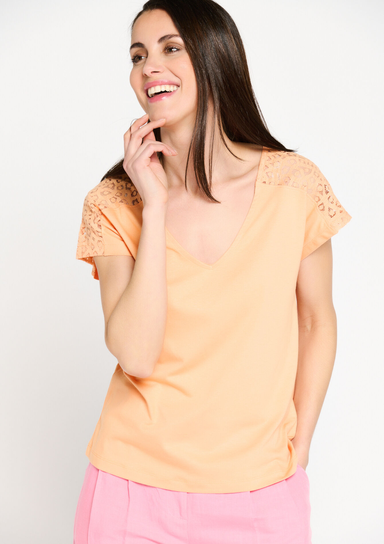 V-neck T-shirt, V-neck T-shirt, , back