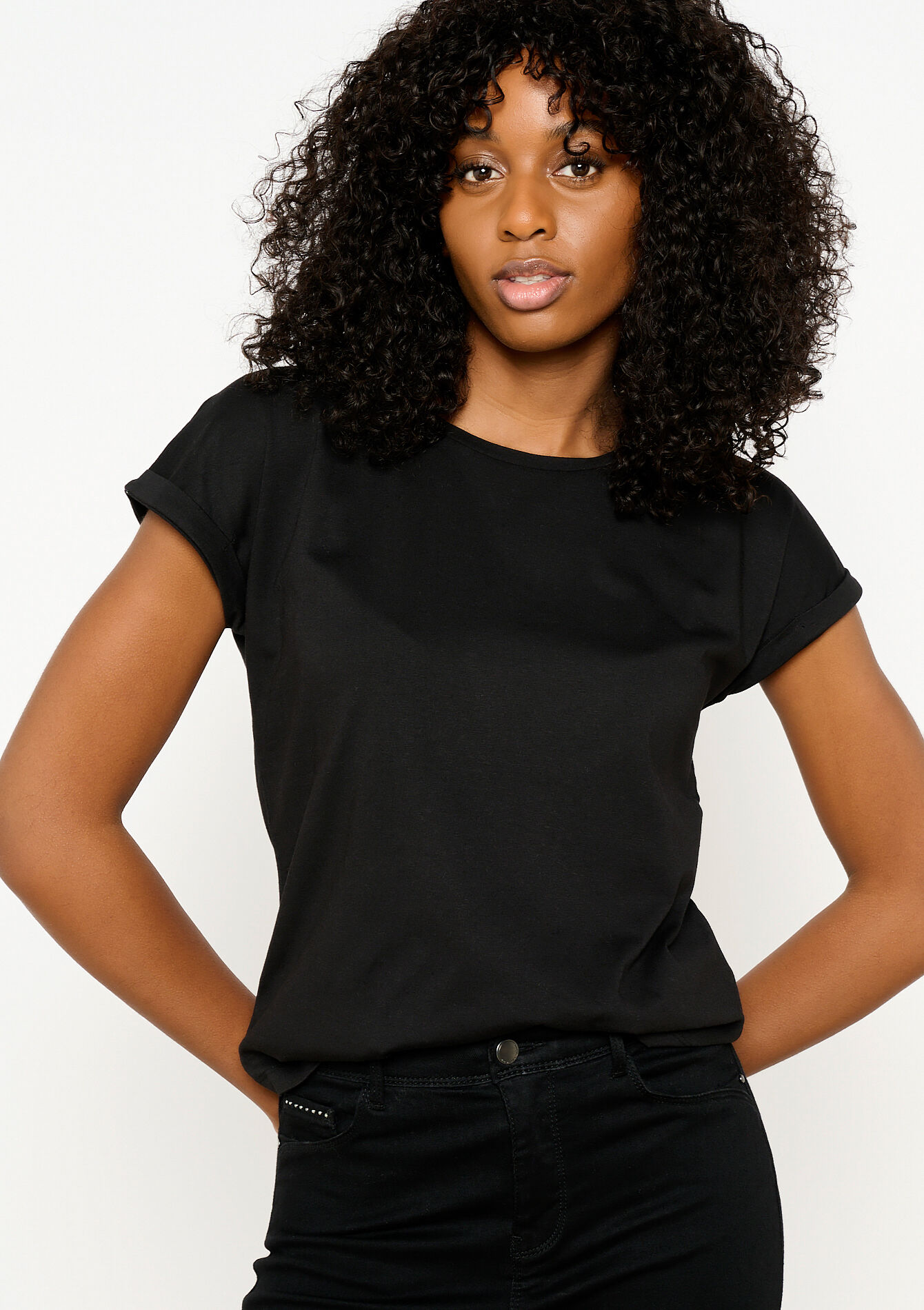 T-shirt basique, undefined - BLACK - undefined