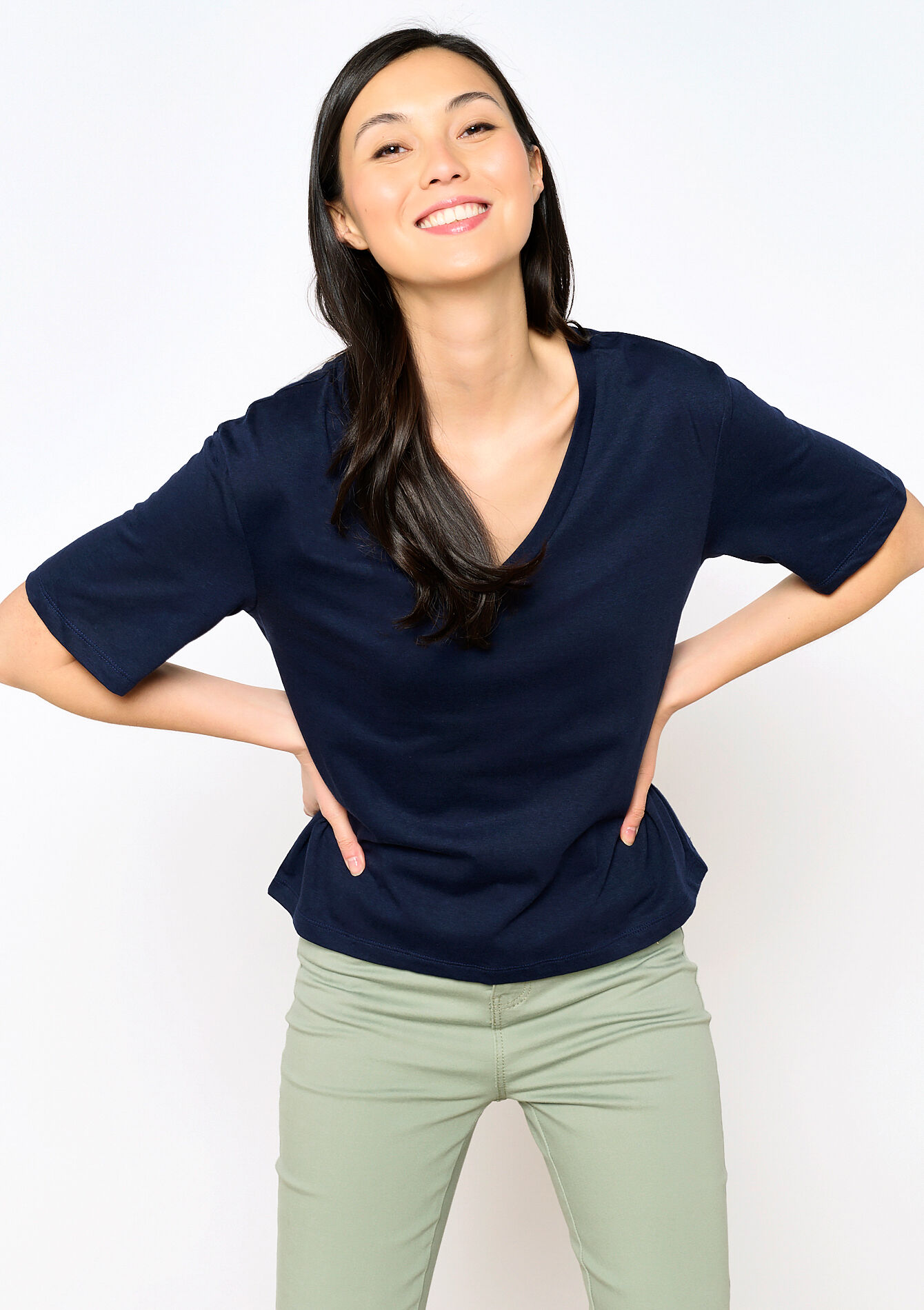 T-shirt basique, undefined - NAVY BASIC - undefined