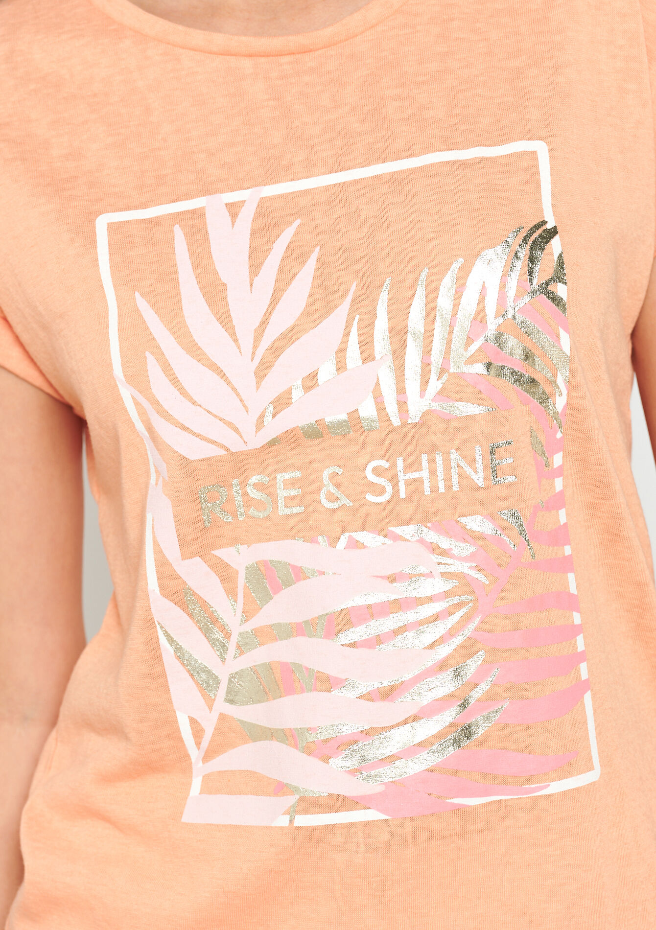 T-shirt with artwork, undefined - CORAL BRIGHT - undefined
