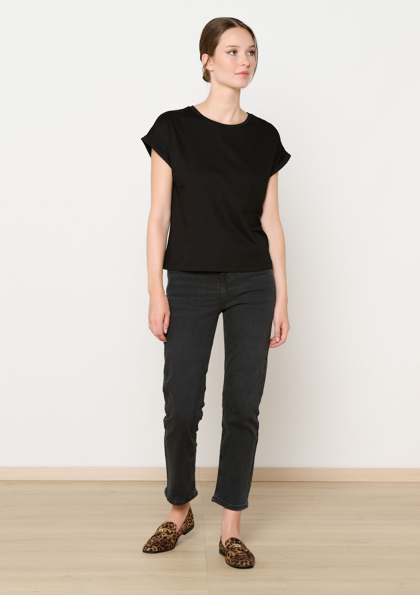 T-shirt met korte mouwen, T-shirt met korte mouwen - BLACK - 02301582_1119