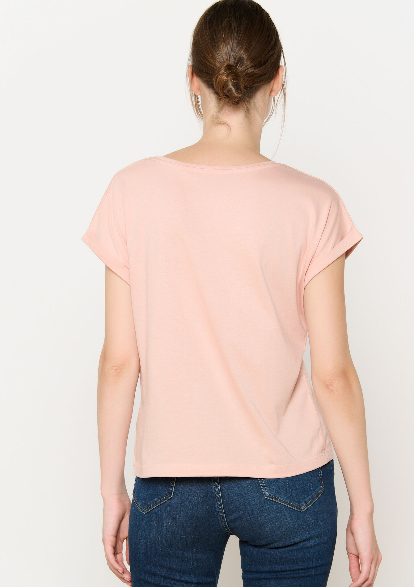 T-shirt à manches courtes, T-shirt à manches courtes - NUDE PINK - 02301582_1301