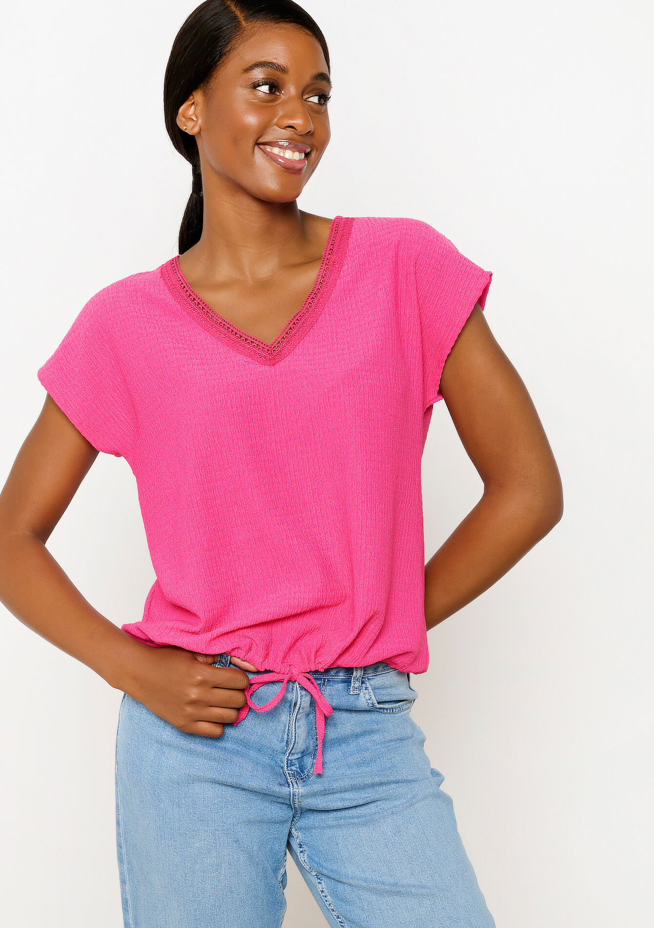 T-shirt in crepe, T-shirt in crepe, , back