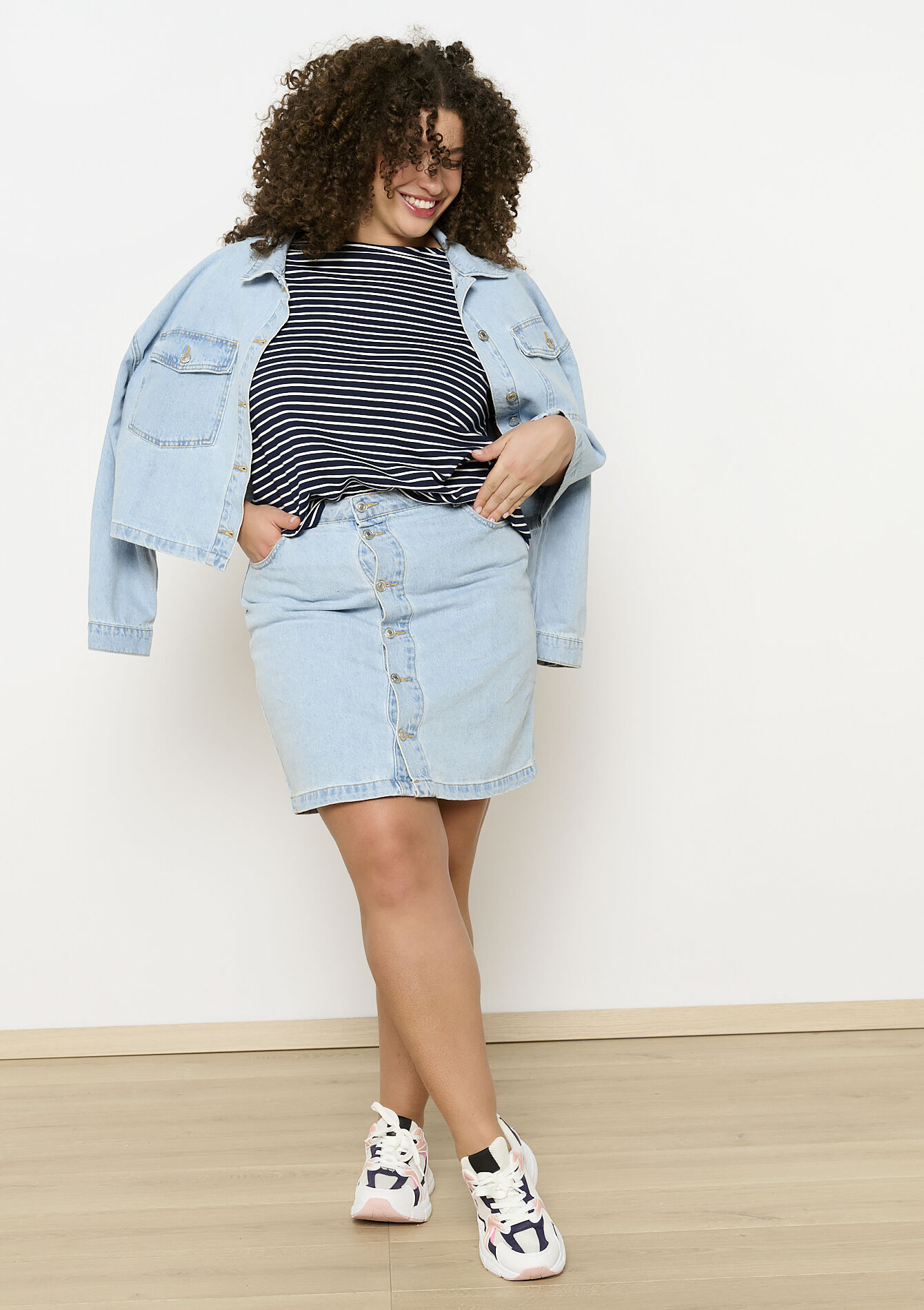 Striped T-shirt with short sleeves, Striped T-shirt with short sleeves - NAVY BASIC - 02301632_2723