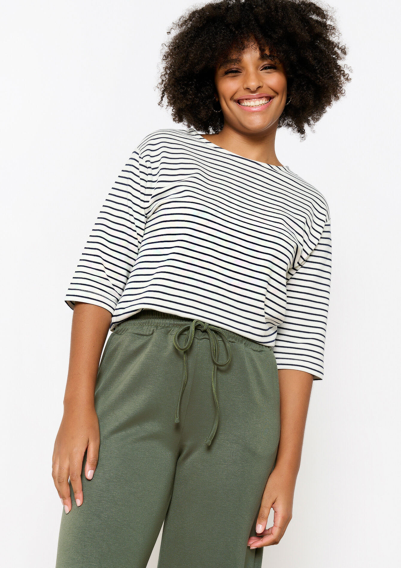 T-shirt basique à rayures, undefined - OFFWHITE - undefined