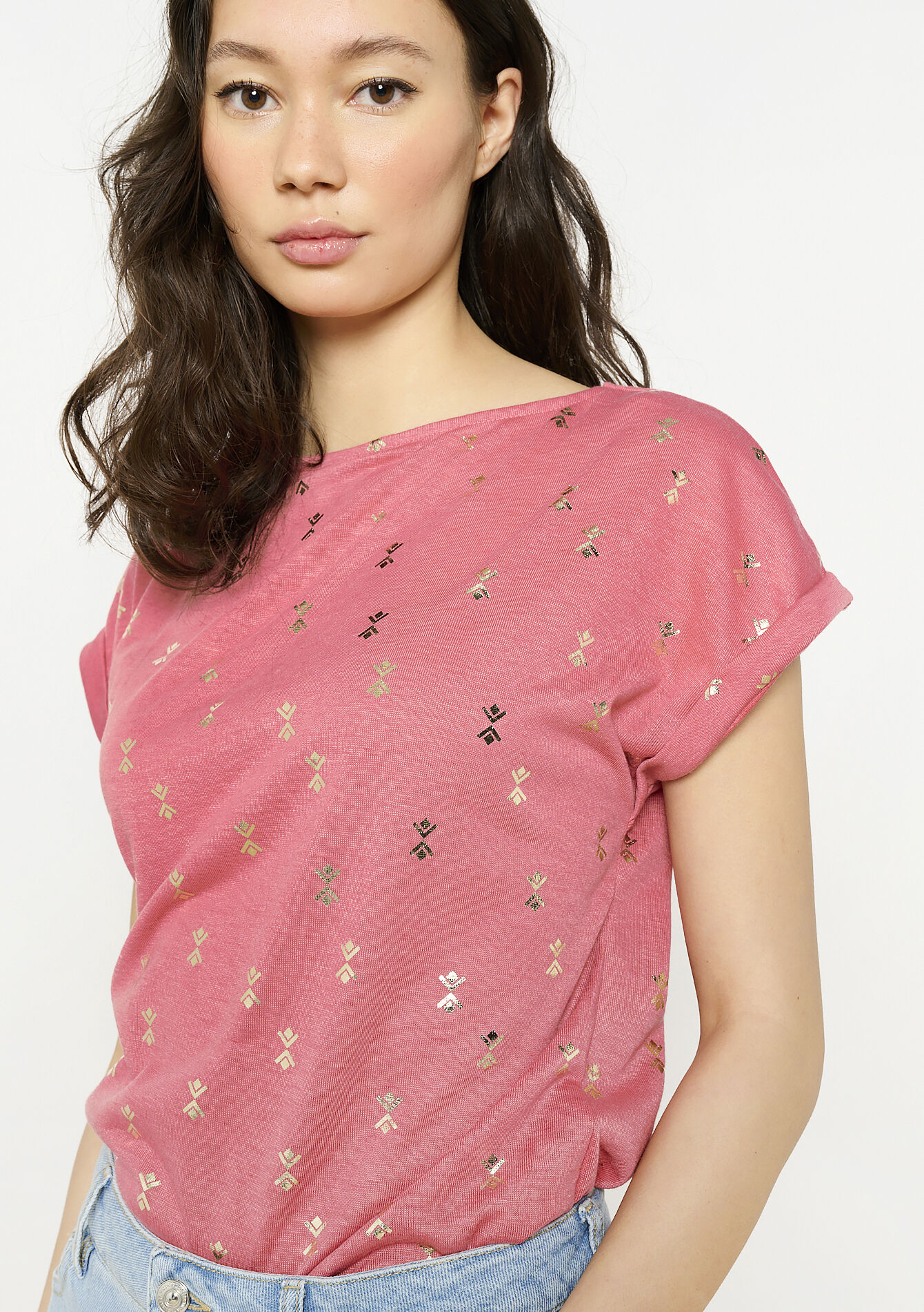 T-shirt imprimé fluide, T-shirt imprimé fluide, , back