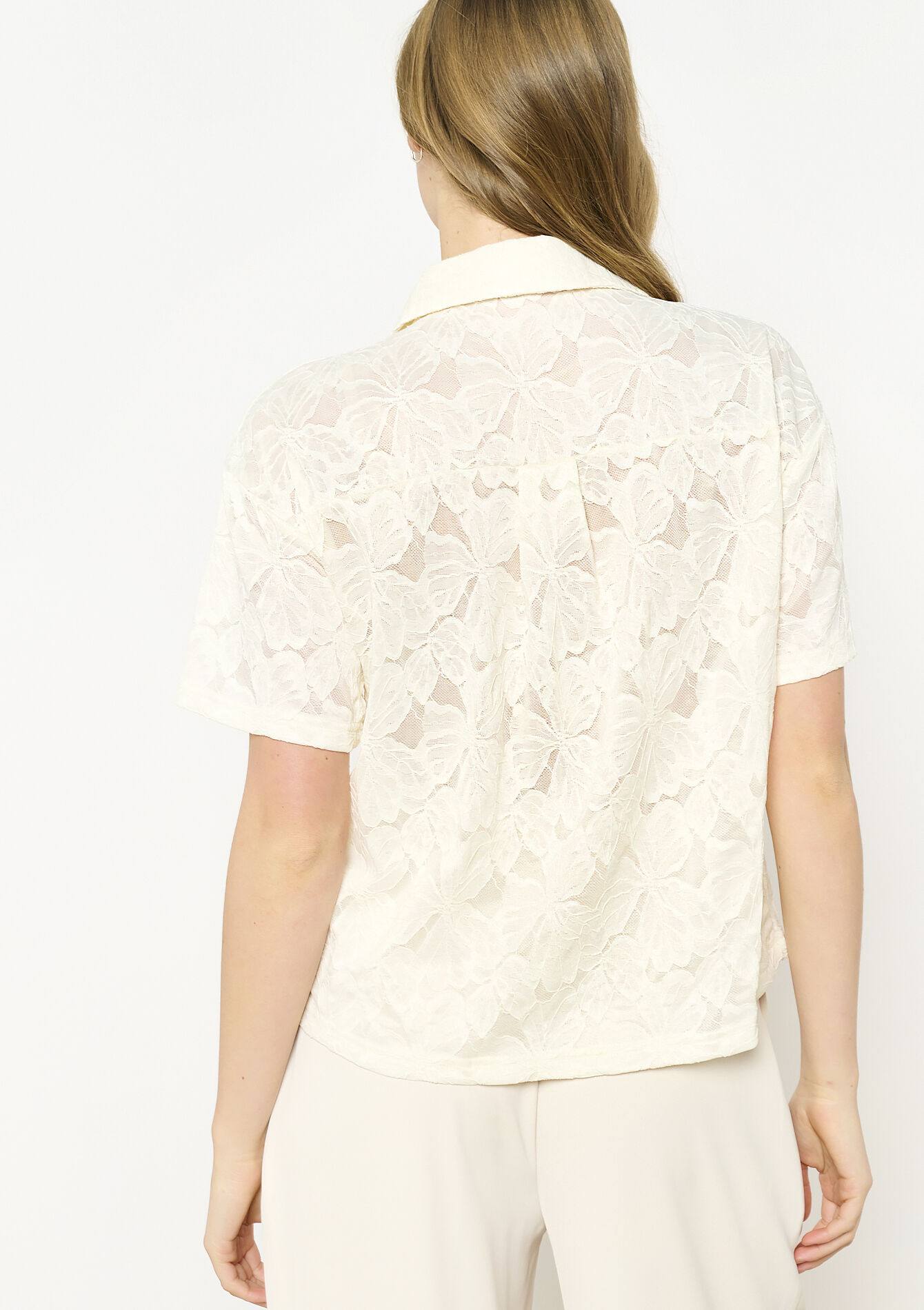 Top fluide à poche poitrine, Top fluide à poche poitrine - VANILLA WHITE - 02301778_1013