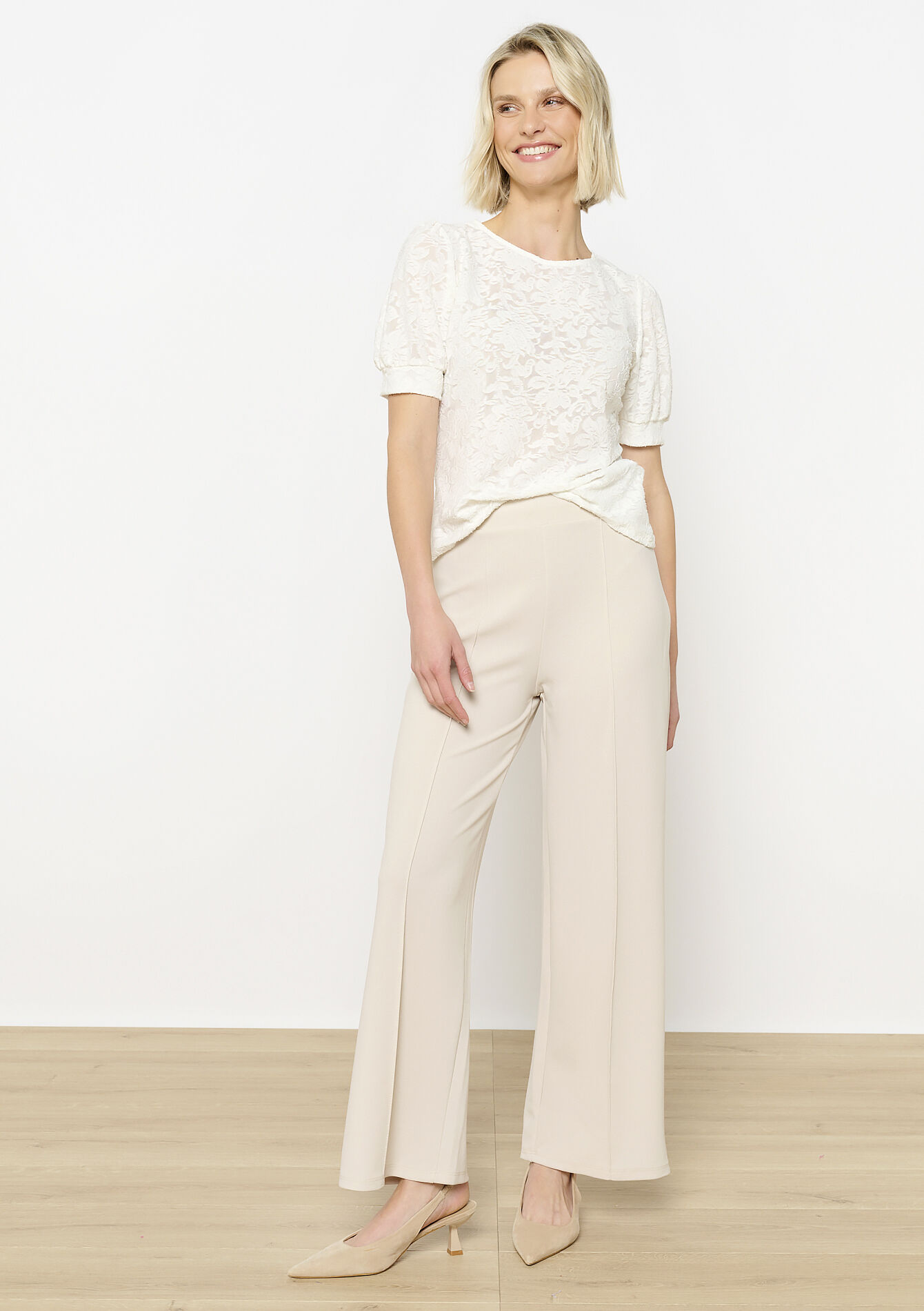 Floral lace tee, Floral lace tee - OPTICAL WHITE - 02301786_1019