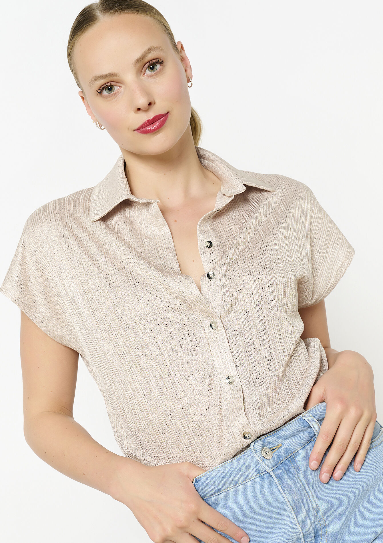 Chemise effet satiné, Chemise effet satiné, , back