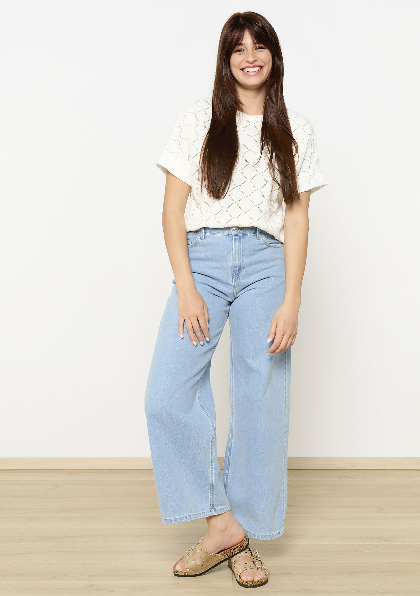 T-shirt ajouré chic, T-shirt ajouré chic - OFFWHITE - 02301794_1001