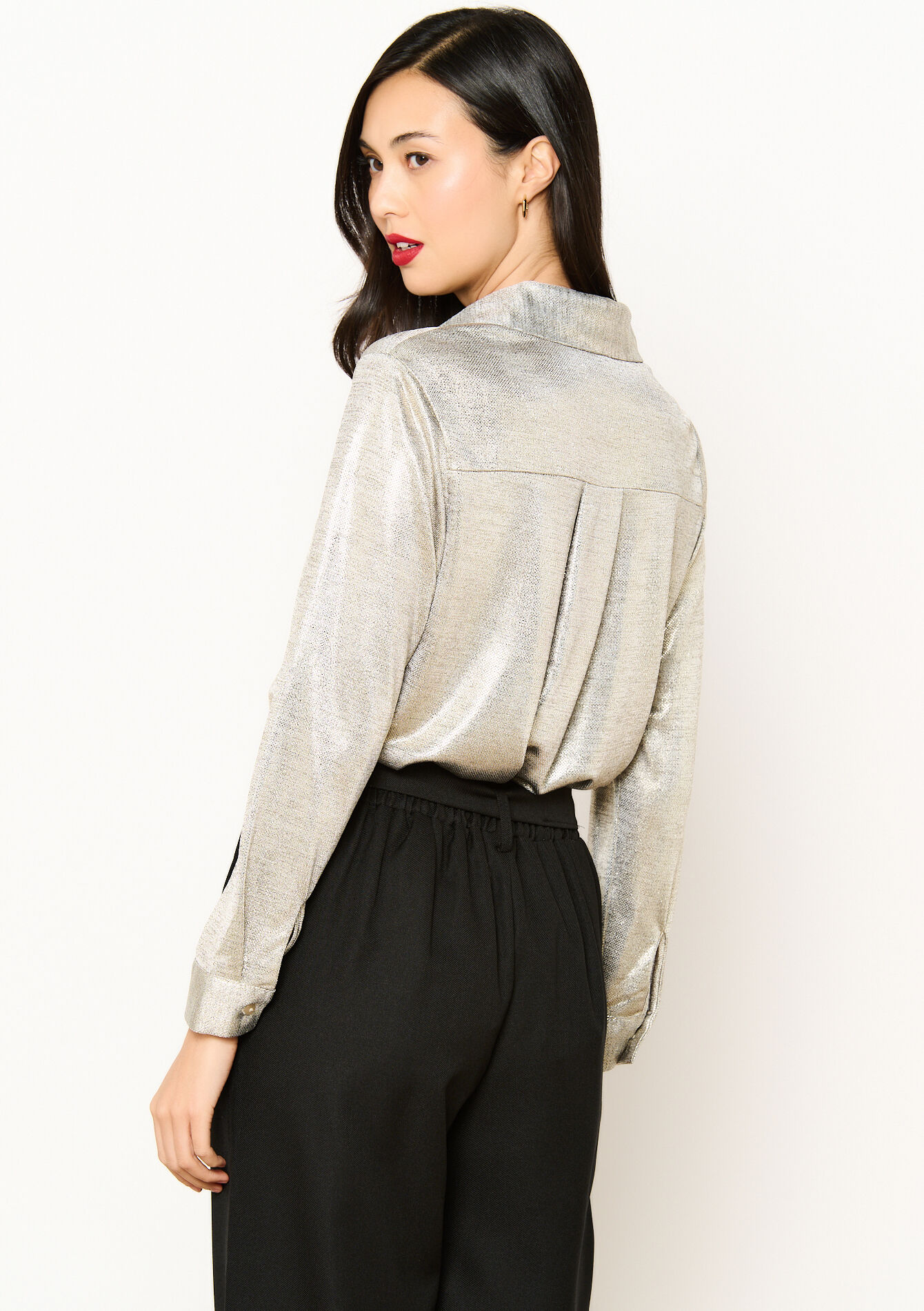 Chemise métallisée, Chemise métallisée - GOLD - 02400319_1058