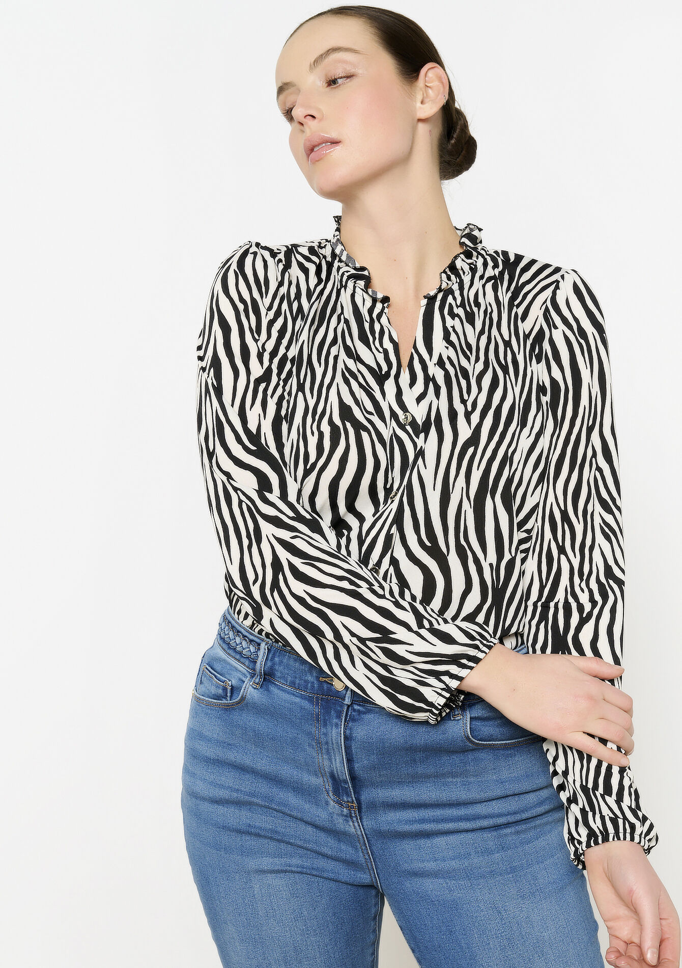 Blouse met zebraprint, Blouse met zebraprint, , back
