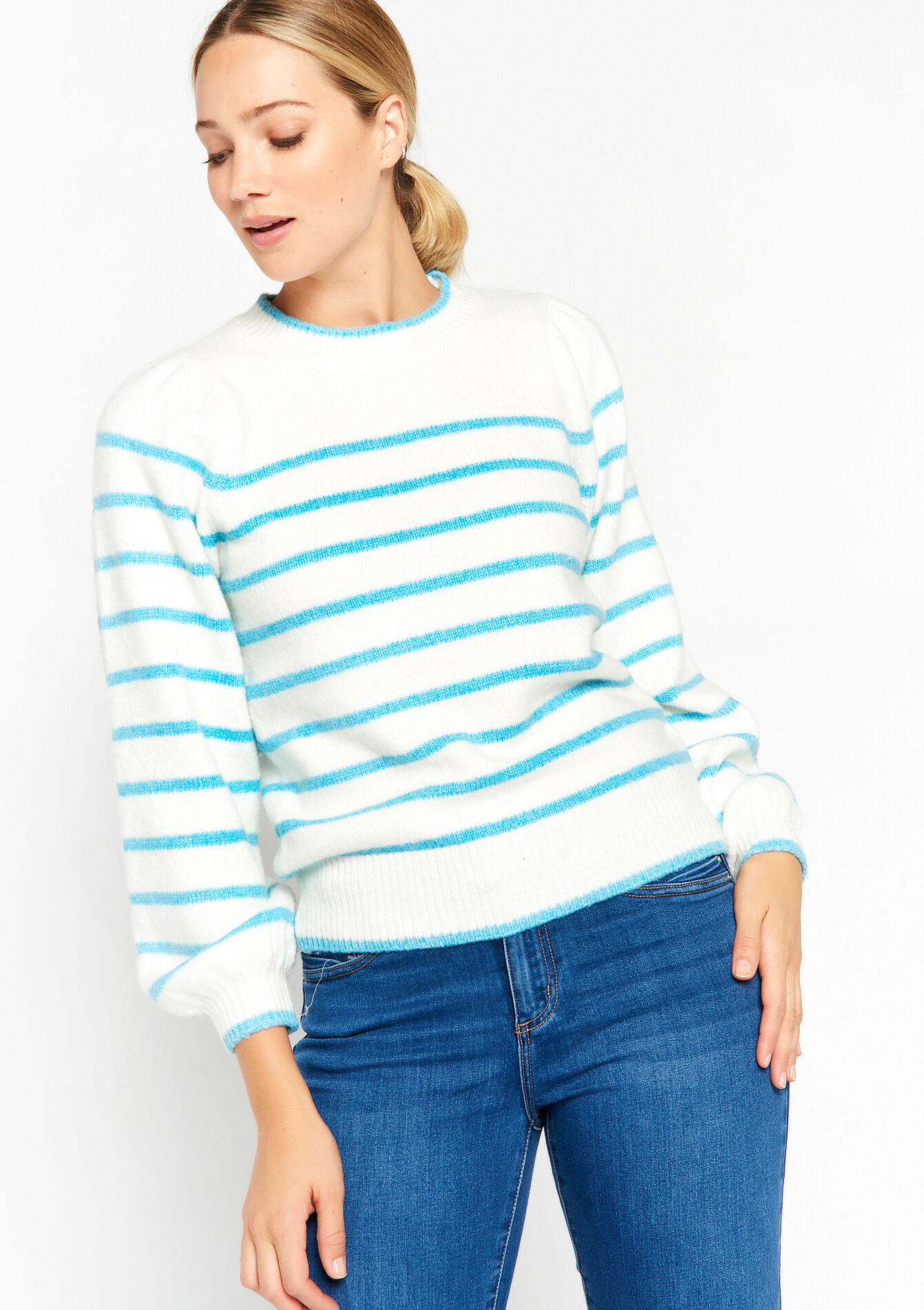 Striped pullover, undefined - OFFWHITE - undefined