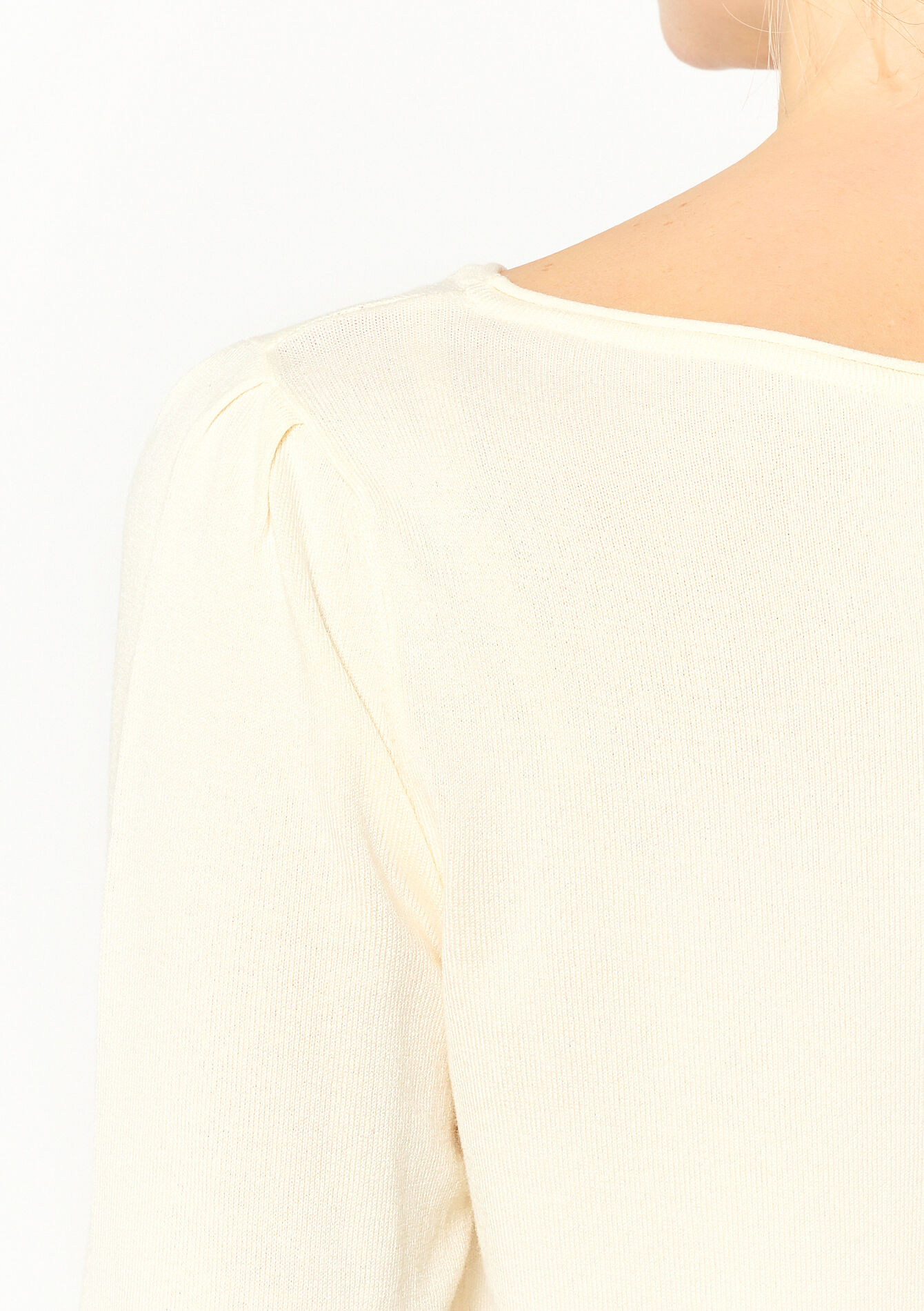 Pullover basique avec col bateau, undefined - OFFWHITE - undefined