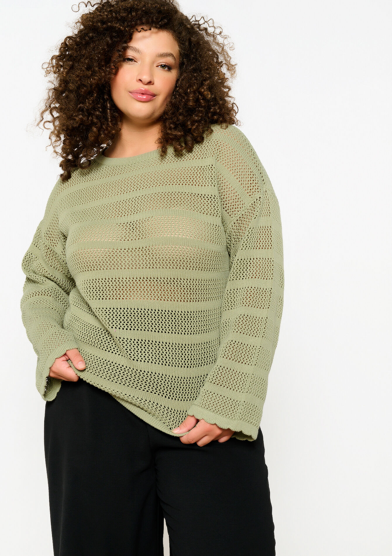 Trui met korte mouwen, undefined - KHAKI FADED - undefined