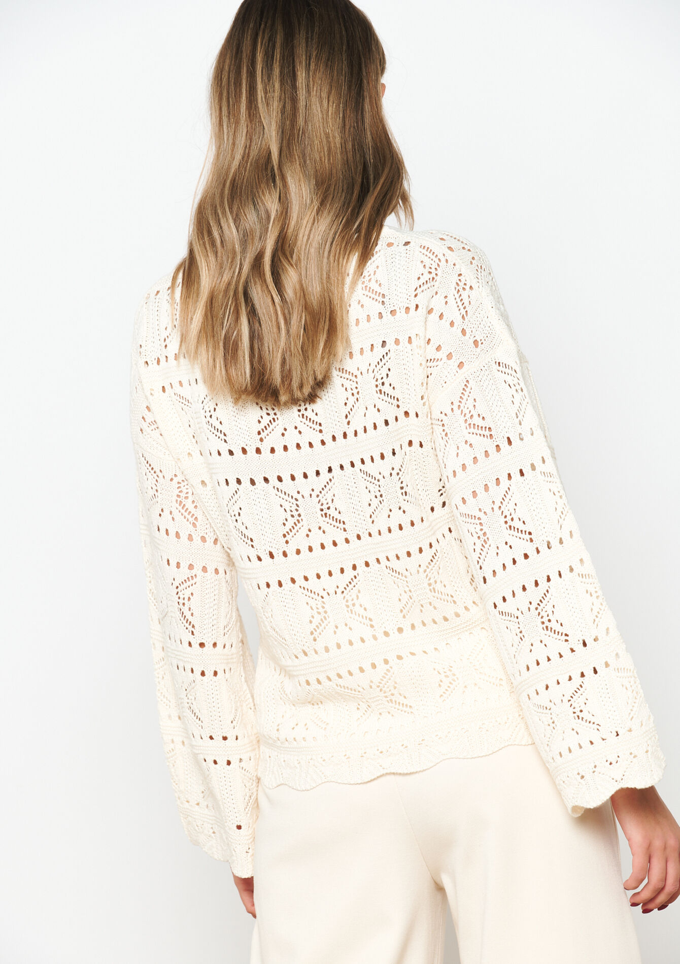 Macramé-style pullover, Macramé-style pullover - VANILLA WHITE - 04006298_1013