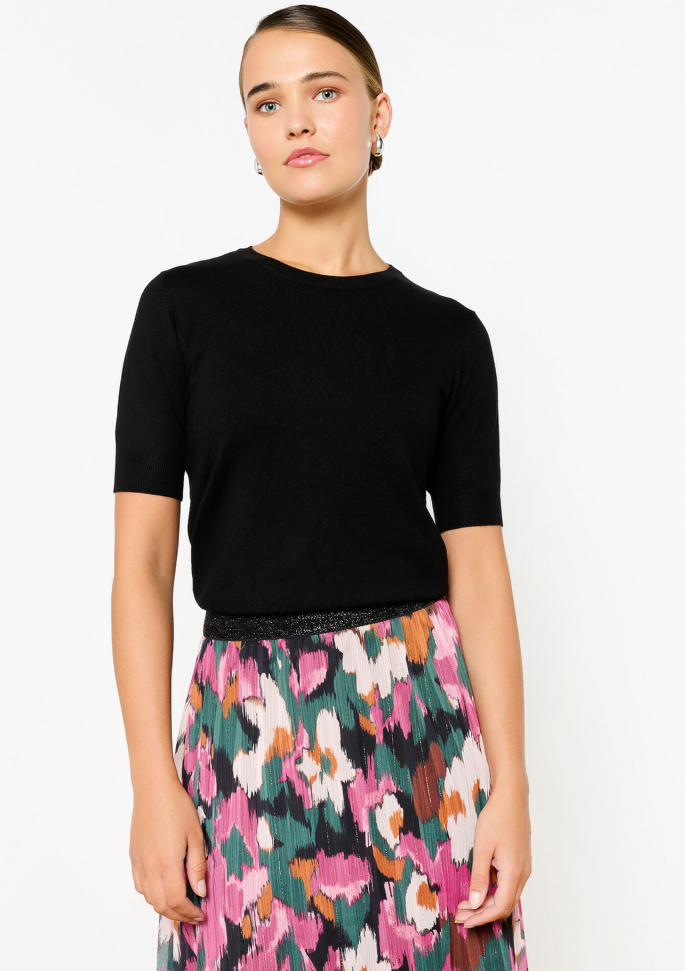 Pullover à manches courtes, undefined - BLACK - undefined