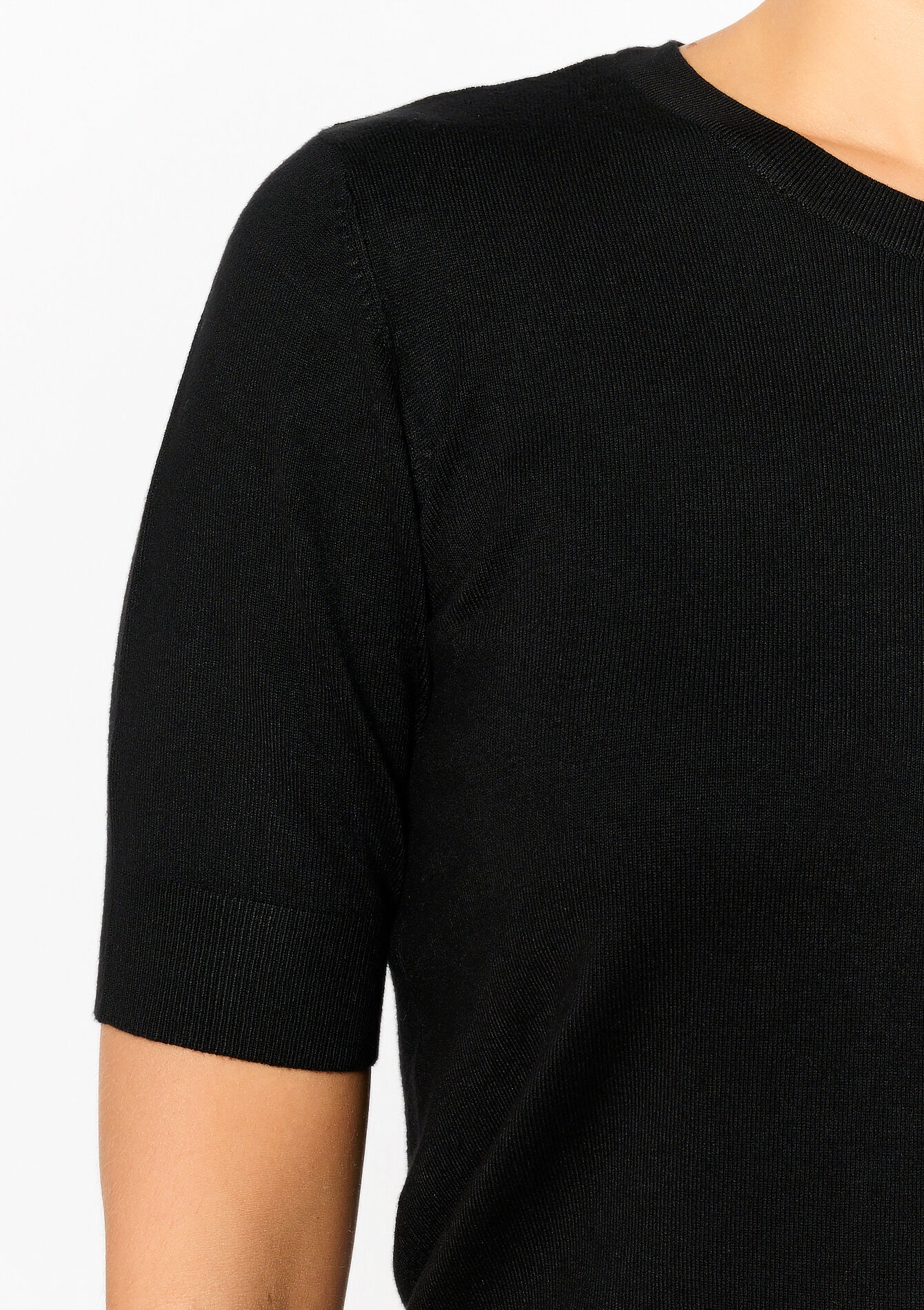 Pullover à manches courtes, undefined - BLACK - undefined