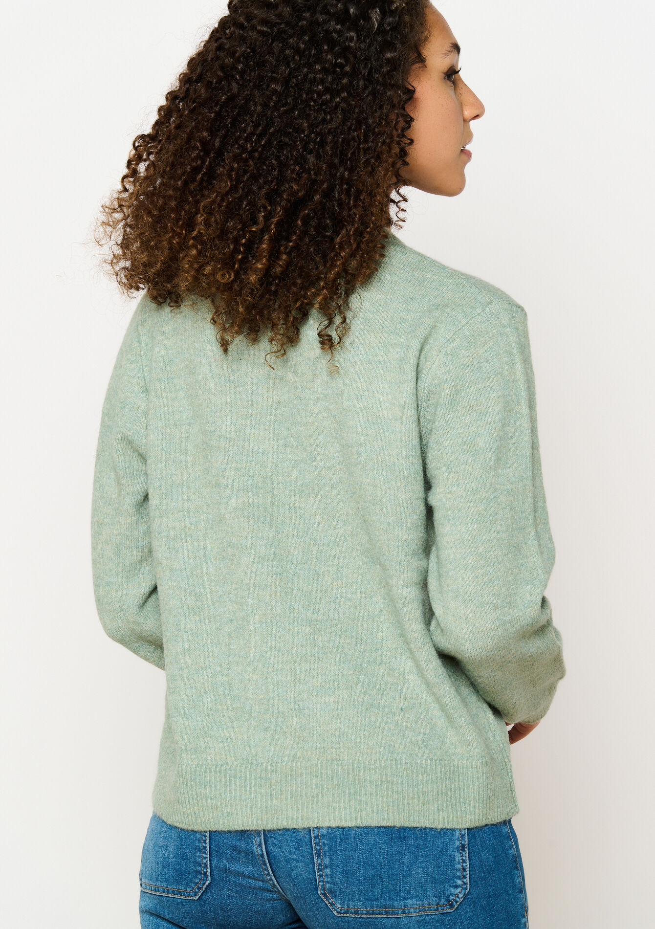 Basic pullover with round neck, Basic pullover with round neck - MINT GREEN - 04006522_1723