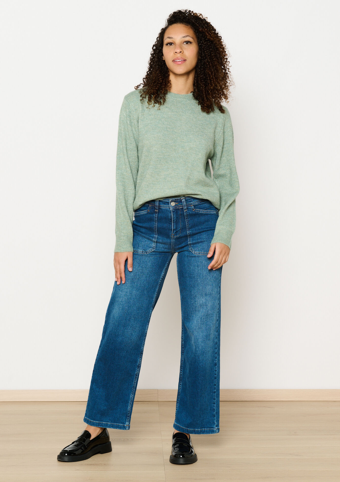 Basic pullover with round neck, Basic pullover with round neck - MINT GREEN - 04006522_1723
