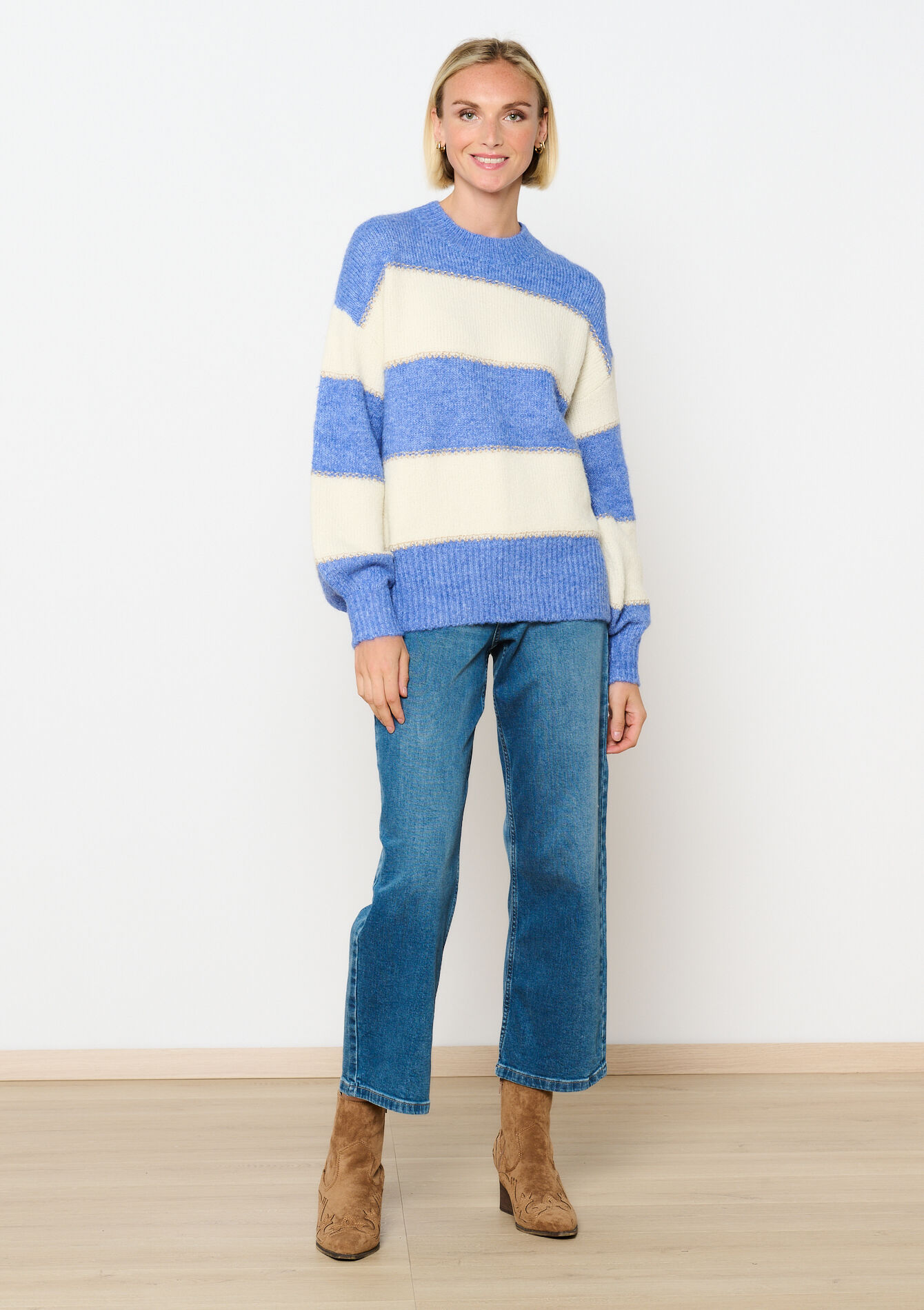 Trui met colourblock, Trui met colourblock - BLUE PASTEL - 04006540_3003