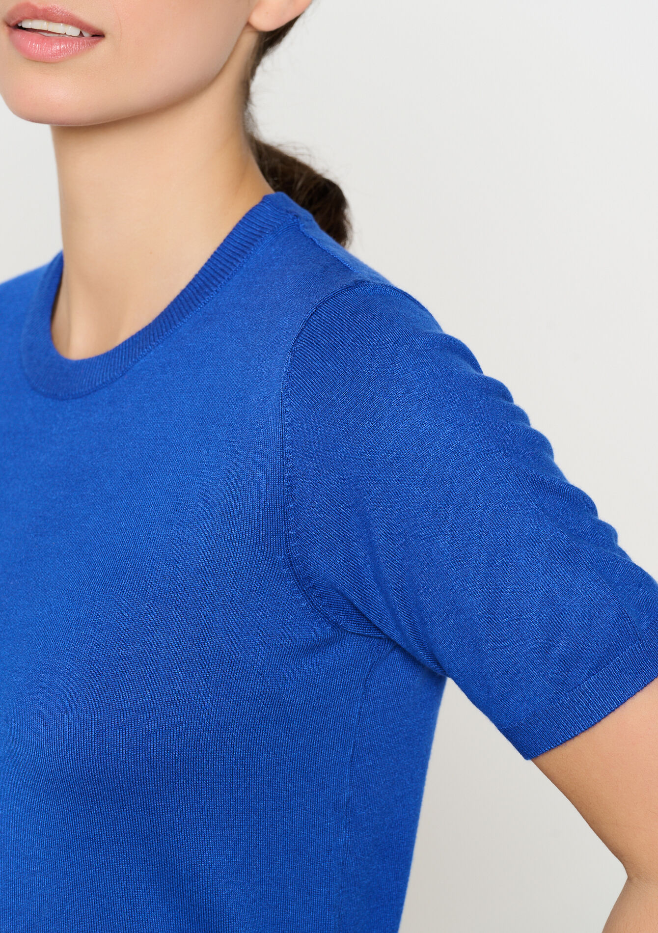 Short sleeve sweater, undefined - ELECTRIC BLUE - undefined