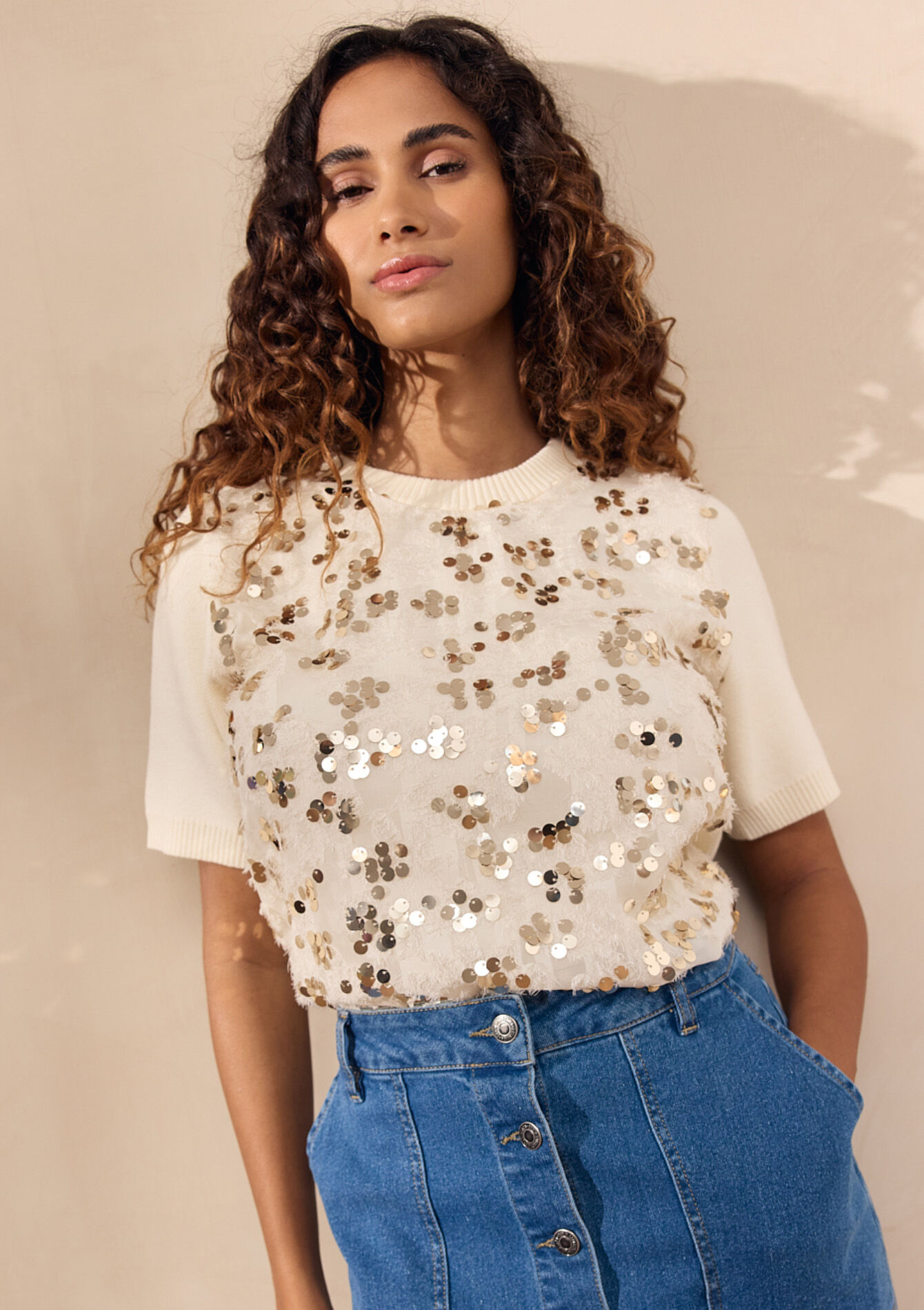 Pull avec sequins, undefined - OFFWHITE - undefined