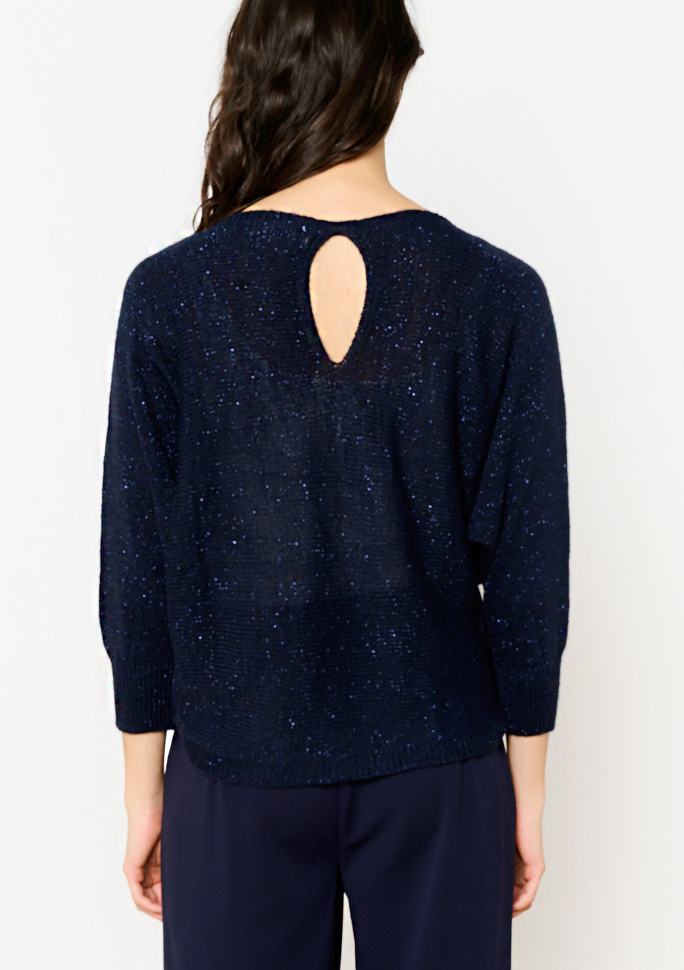 Pullover à manches chauve-souris, Pullover à manches chauve-souris - NAVY BASIC - 04006853_2723