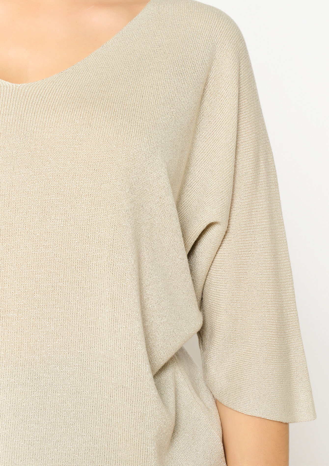 Sweater with lurex, undefined - CHAMPAGNE SAND - undefined