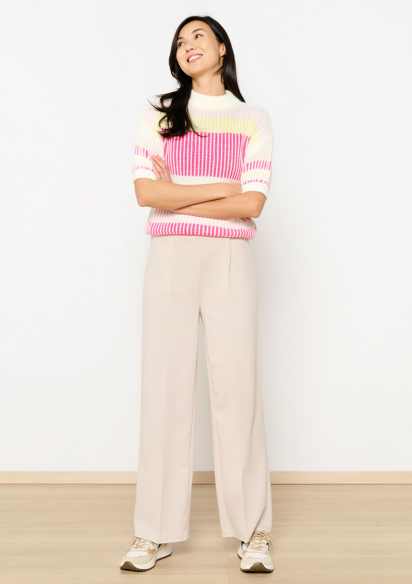 Trui met colourblock, Trui met colourblock - VANILLA WHITE - 04006895_1013