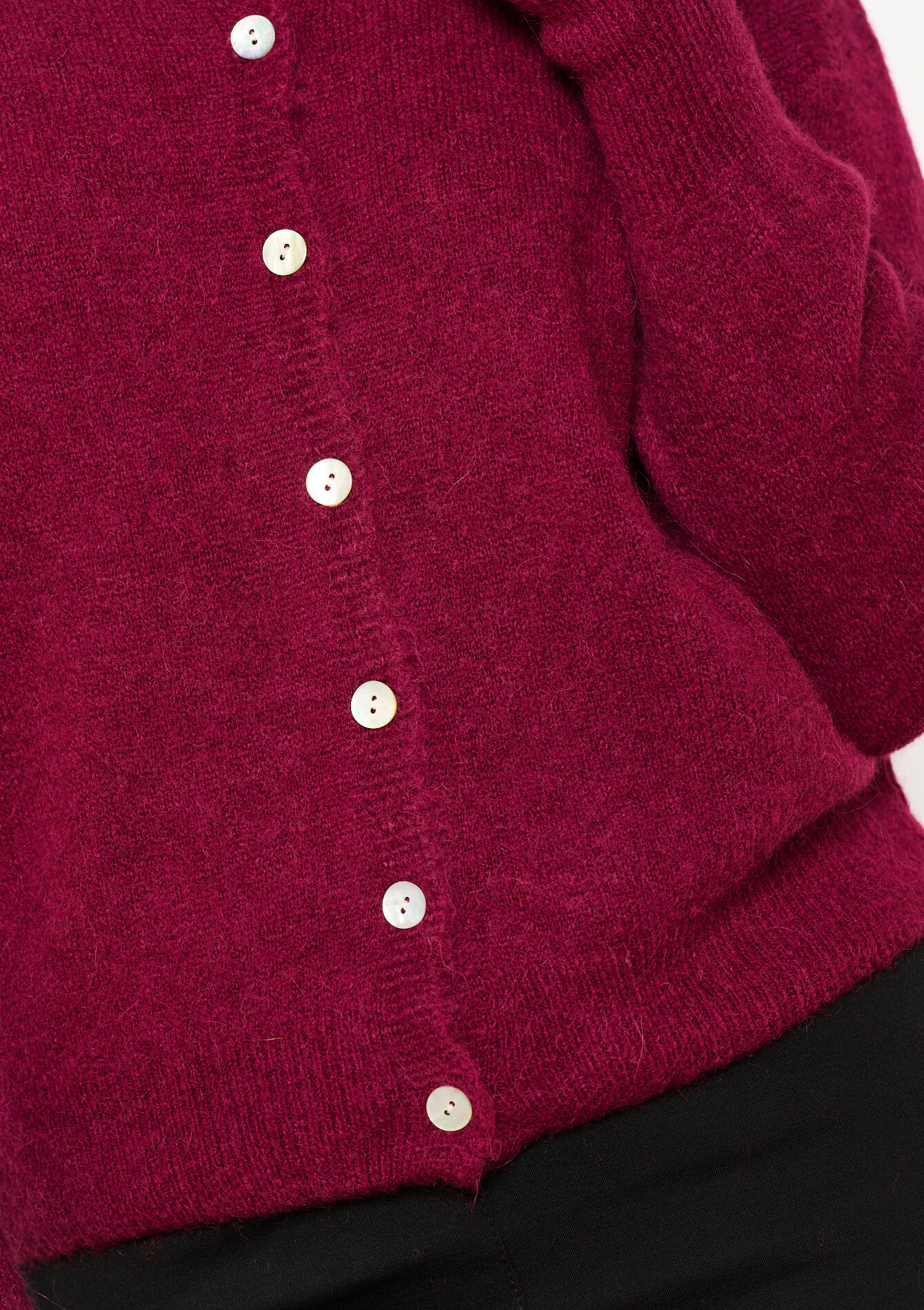 Cardigan à col rond, undefined - BORDEAUX WINE - undefined