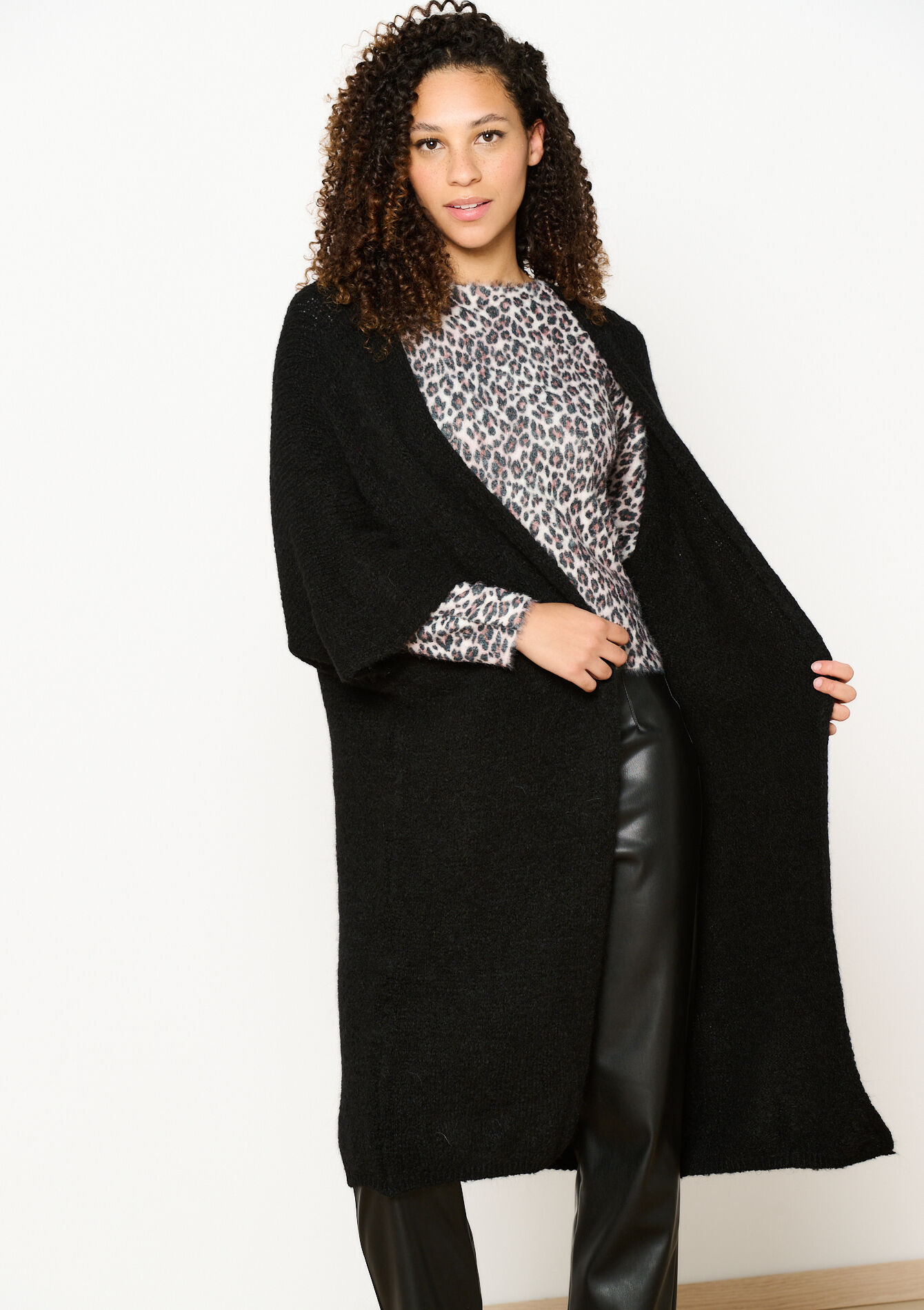 Mohair cardigan, Mohair cardigan - BLACK - 04101187_1119
