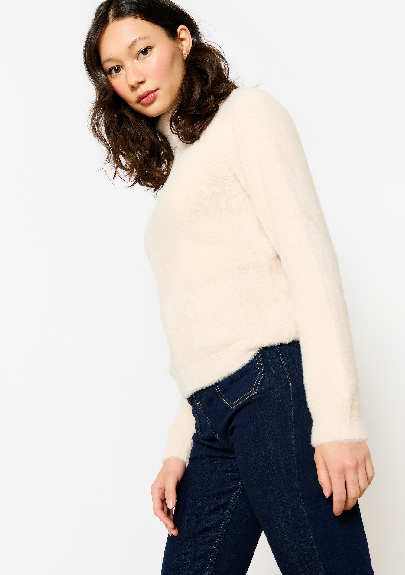 Eyelash sweater with long sleeves, Eyelash sweater with long sleeves, , back