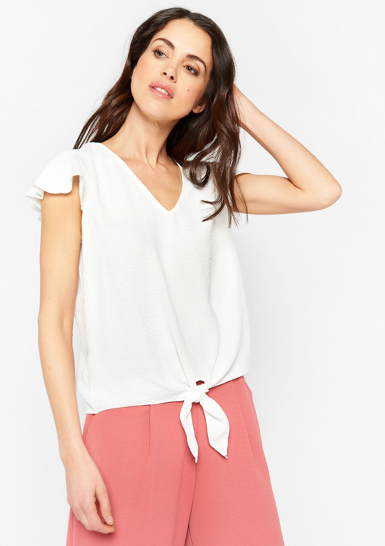 Blouse avec bouton, undefined - OFFWHITE - undefined