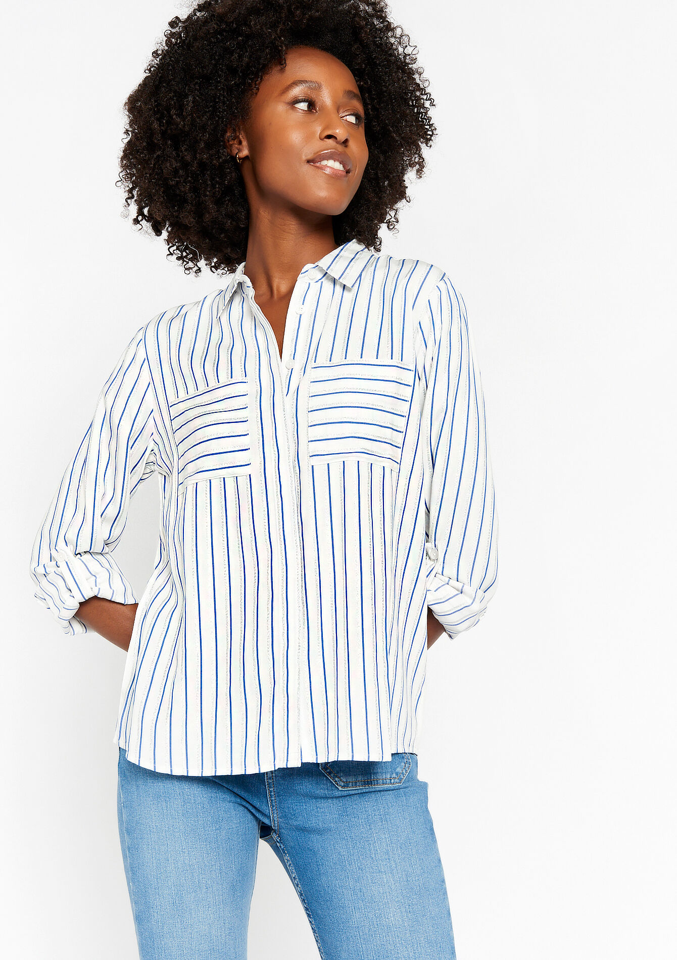 Chemise à rayures, Chemise à rayures - NAVY DARKY - 05702257_2720