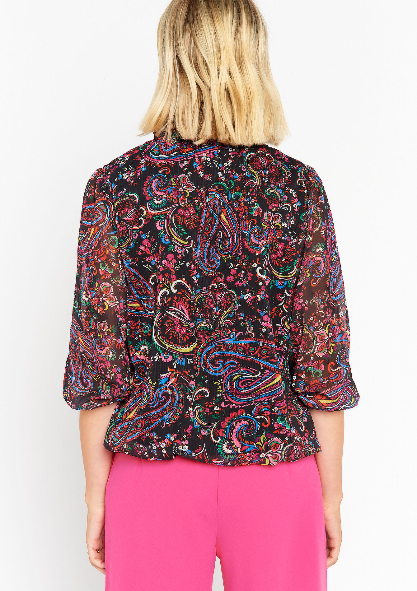 Blouse à imprimé Paisley, Blouse à imprimé Paisley - BLACK - 05702306_1119