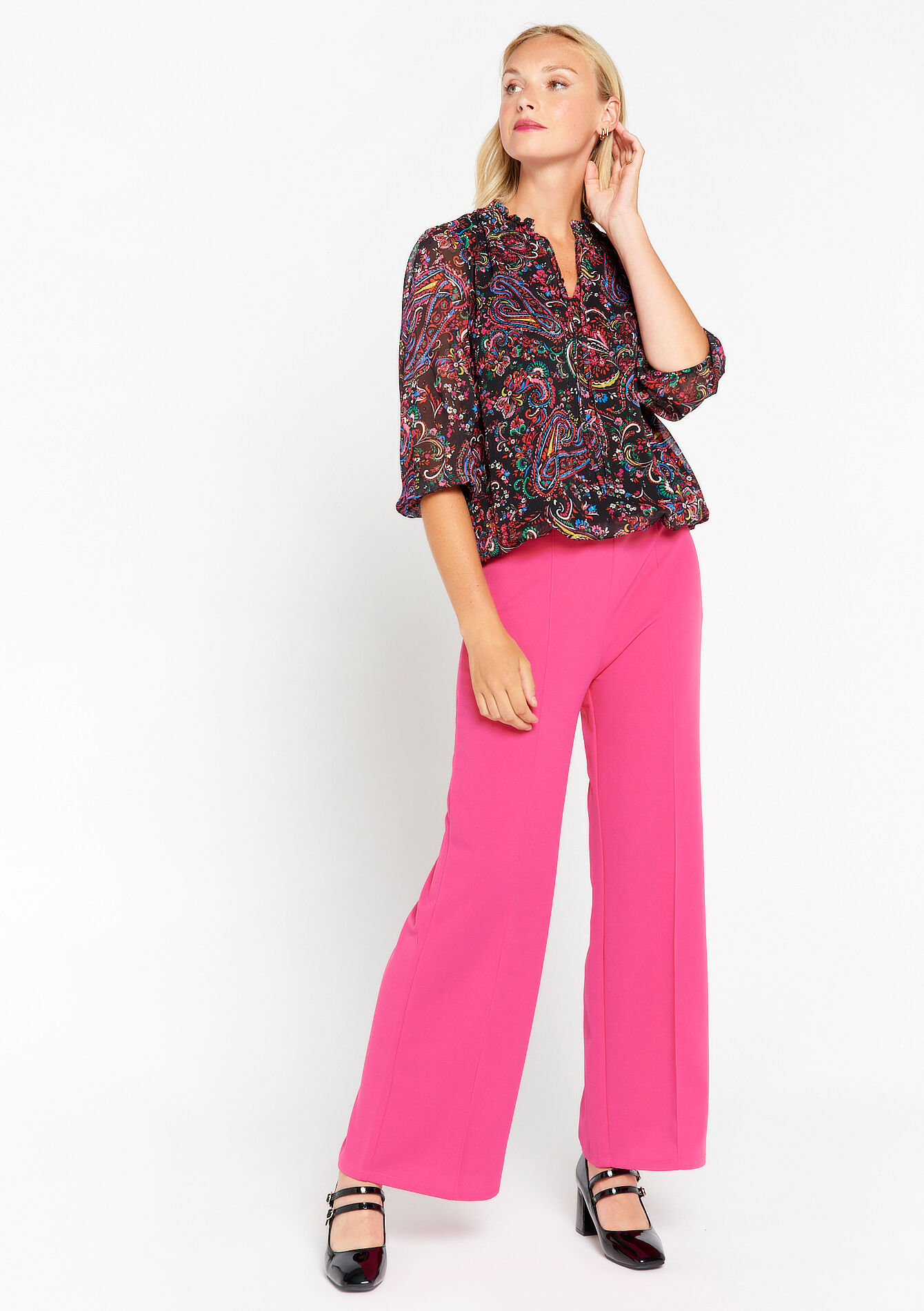 Blouse à imprimé Paisley, Blouse à imprimé Paisley - BLACK - 05702306_1119