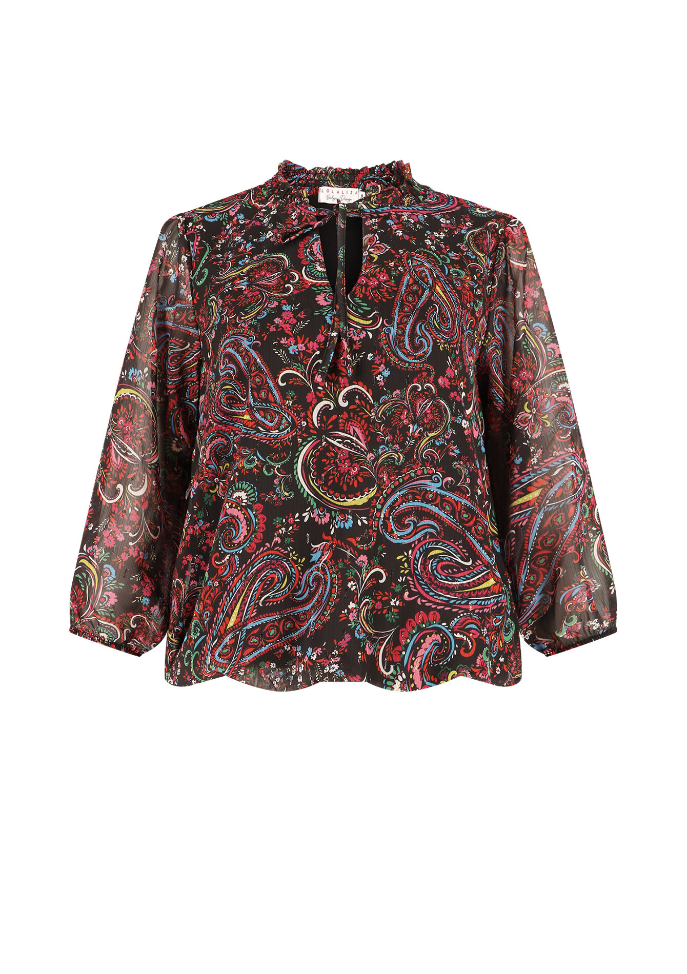 Blouse à imprimé Paisley, Blouse à imprimé Paisley - BLACK - 05702306_1119