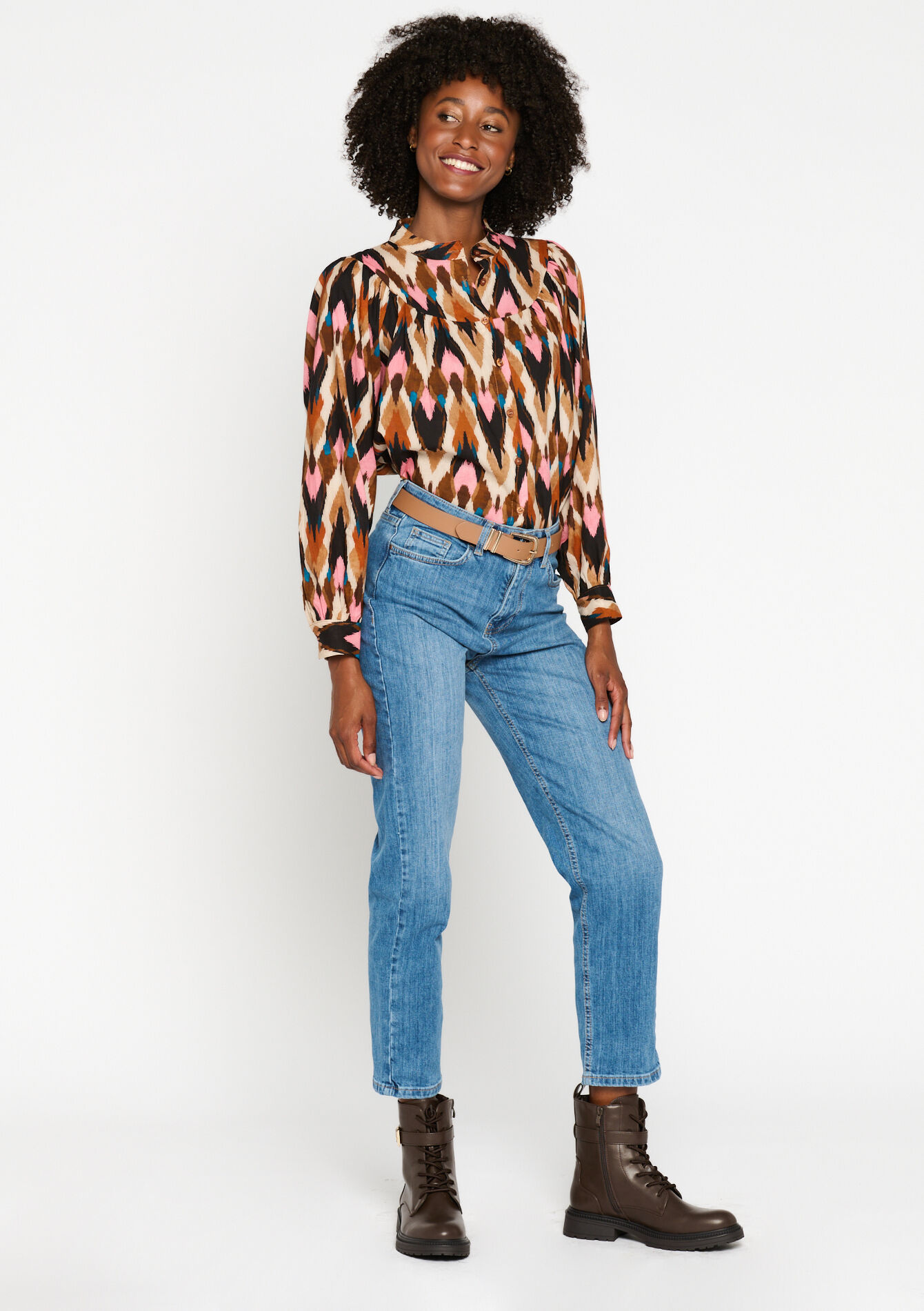 Blouse met print, undefined - CAMEL - undefined
