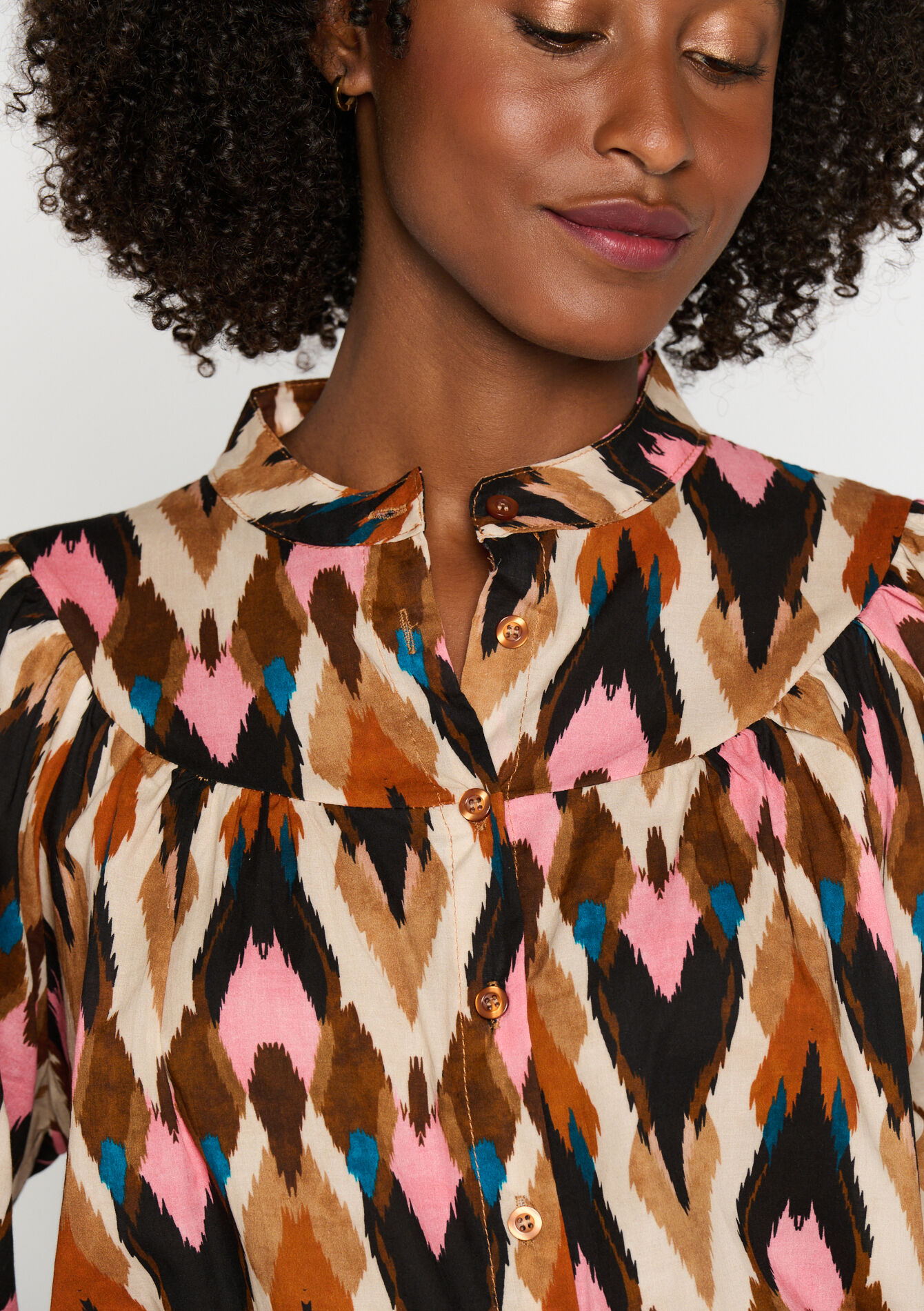 Blouse met print, undefined - CAMEL - undefined
