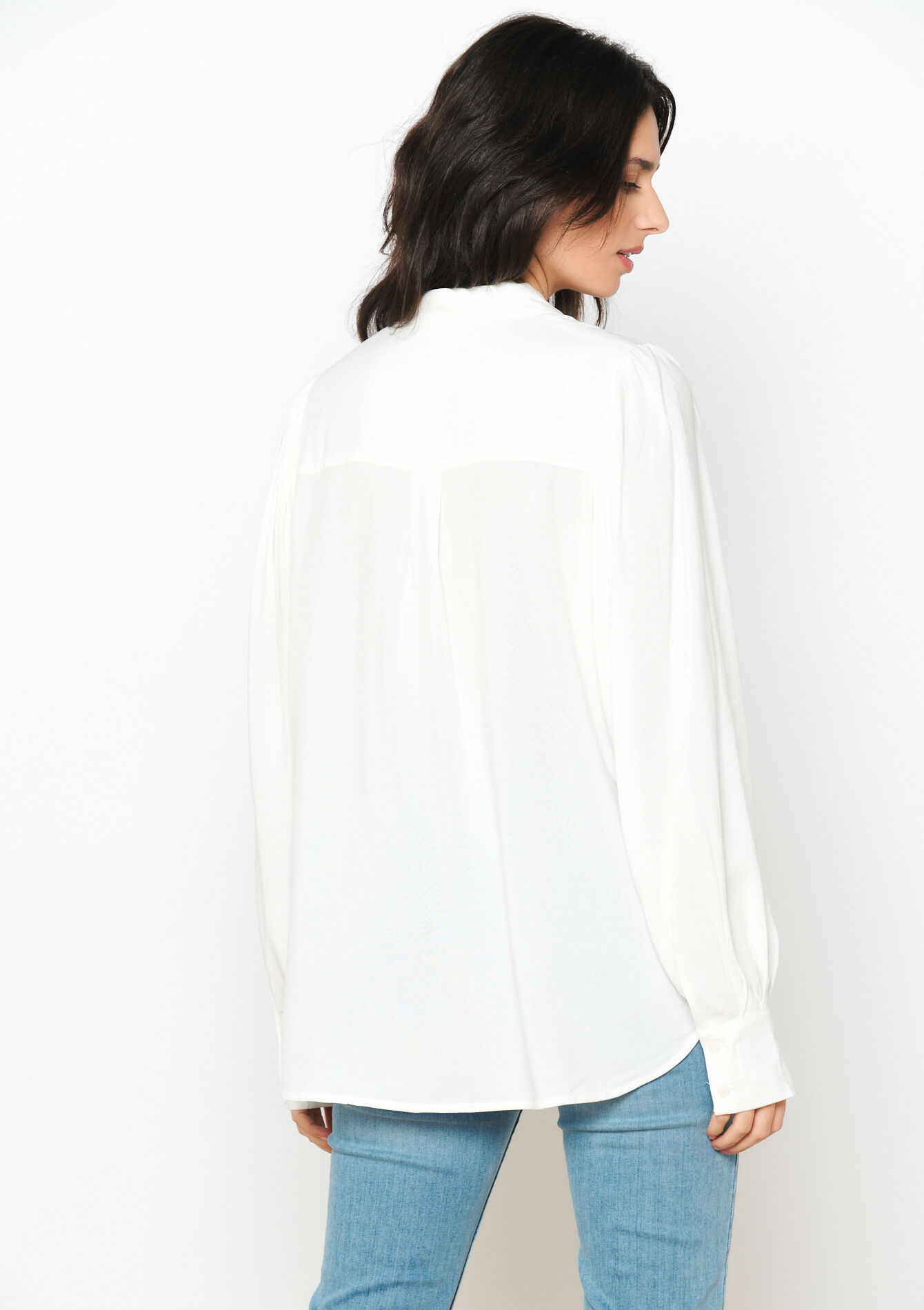Chemise avec manches bouffantes, Chemise avec manches bouffantes - OFFWHITE - 05702408_1001