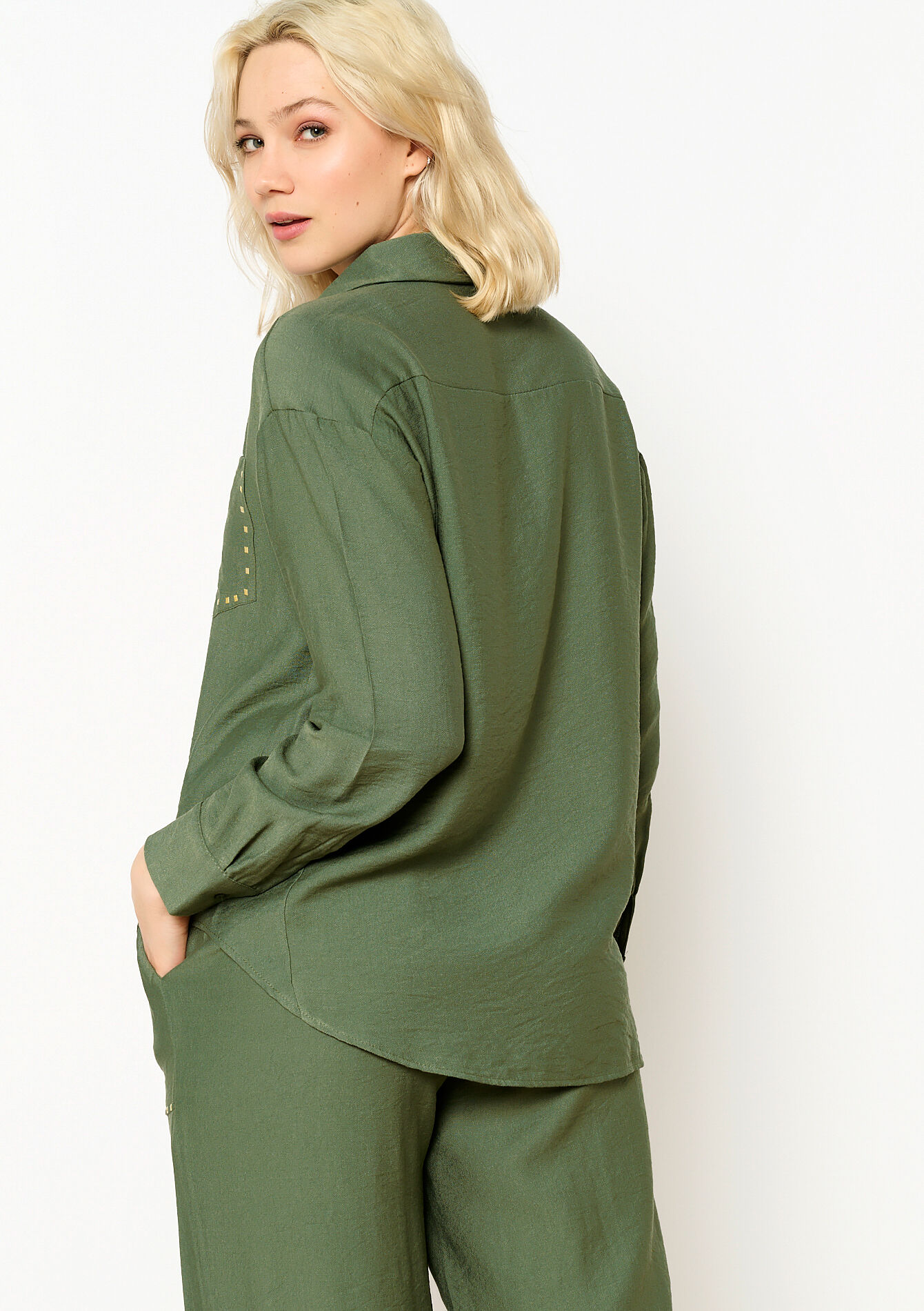 Chemise avec boutons pression, Chemise avec boutons pression - KHAKI MED - 05702467_4327