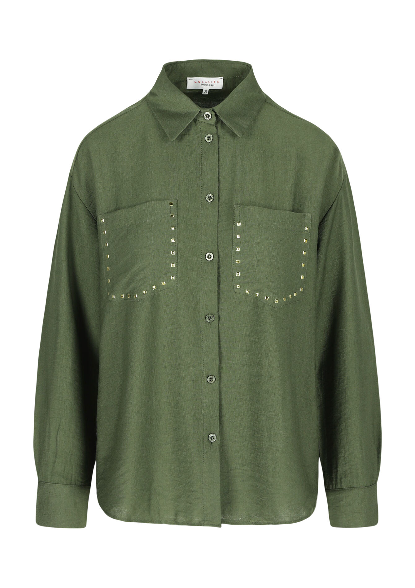 Chemise avec boutons pression, Chemise avec boutons pression - KHAKI MED - 05702467_4327