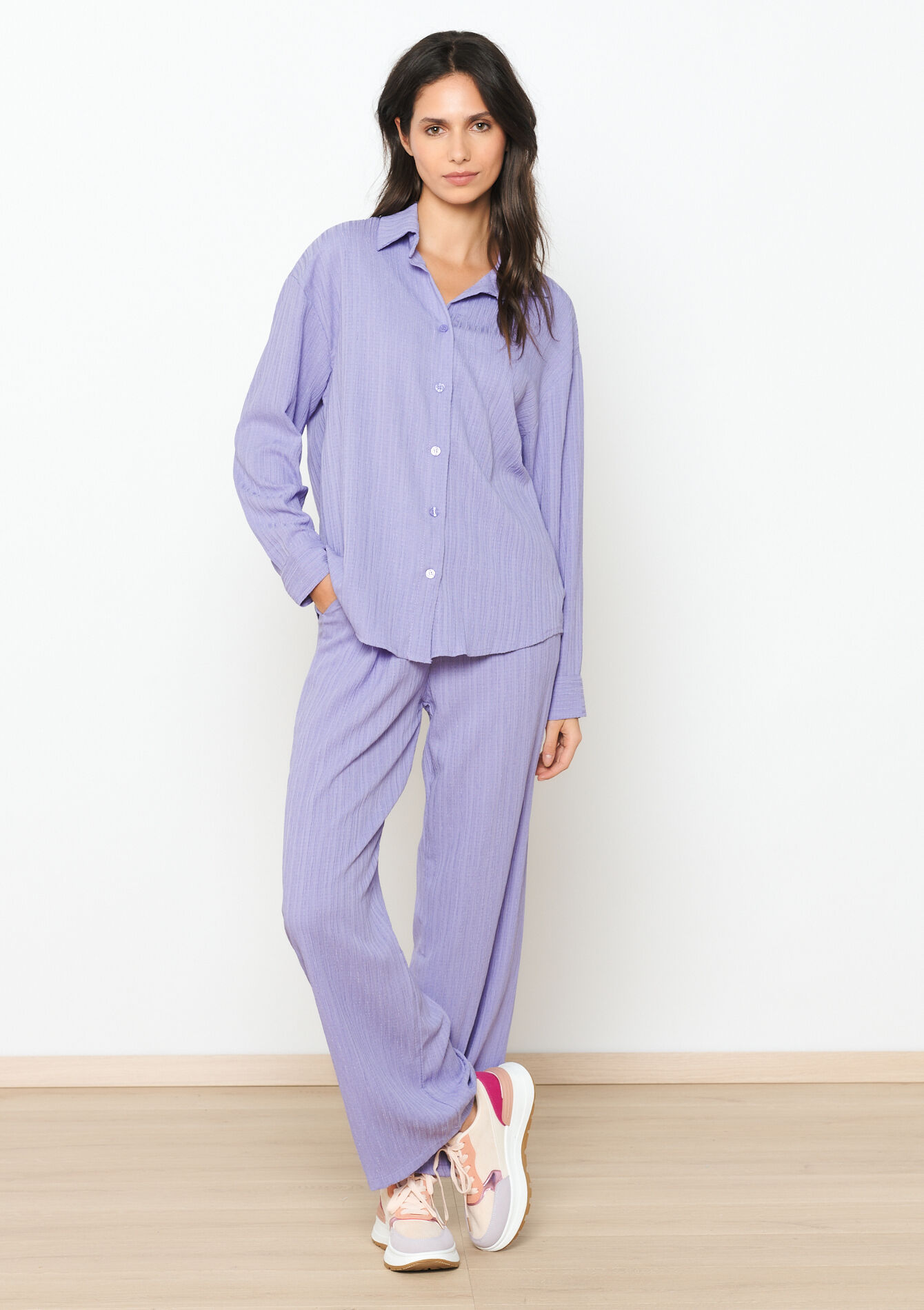 Textured shirt, undefined - LILAC BRIGHT - undefined