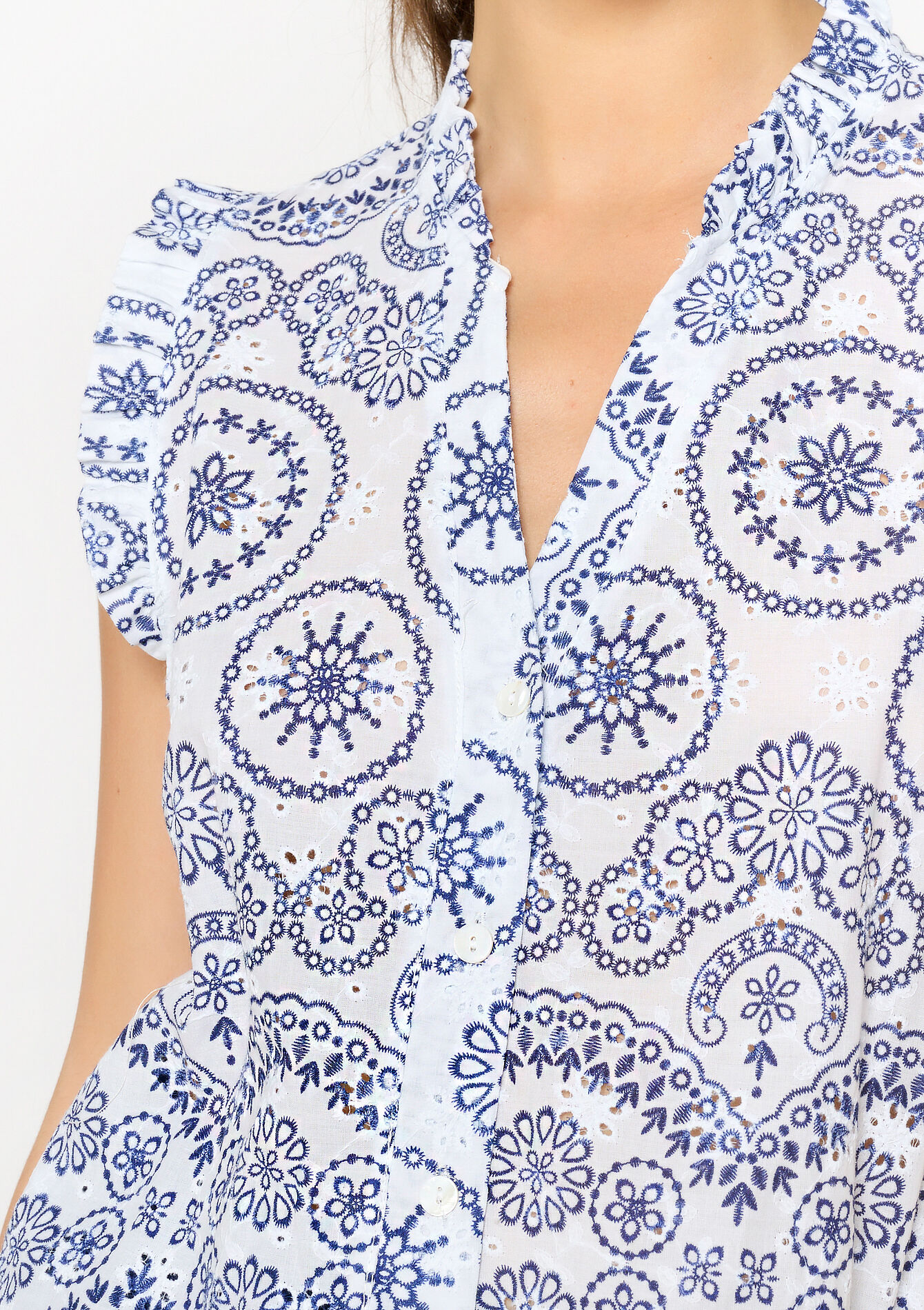 Sleeveless shirt with print, undefined - OFFWHITE - undefined