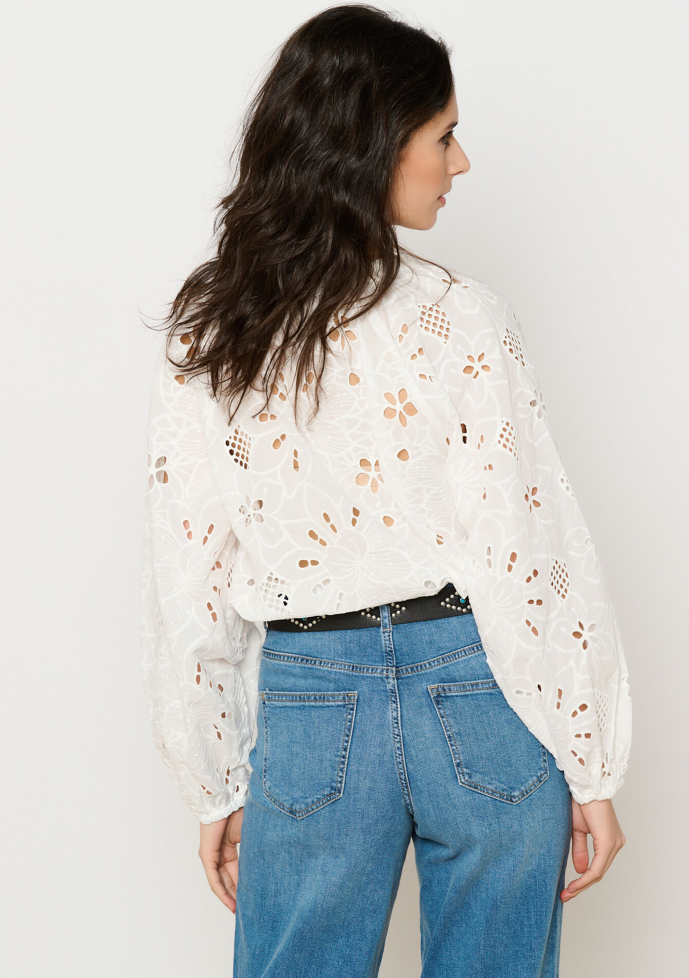 Hemd met broderie anglaise, Hemd met broderie anglaise - OPTICAL WHITE - 05702667_1019