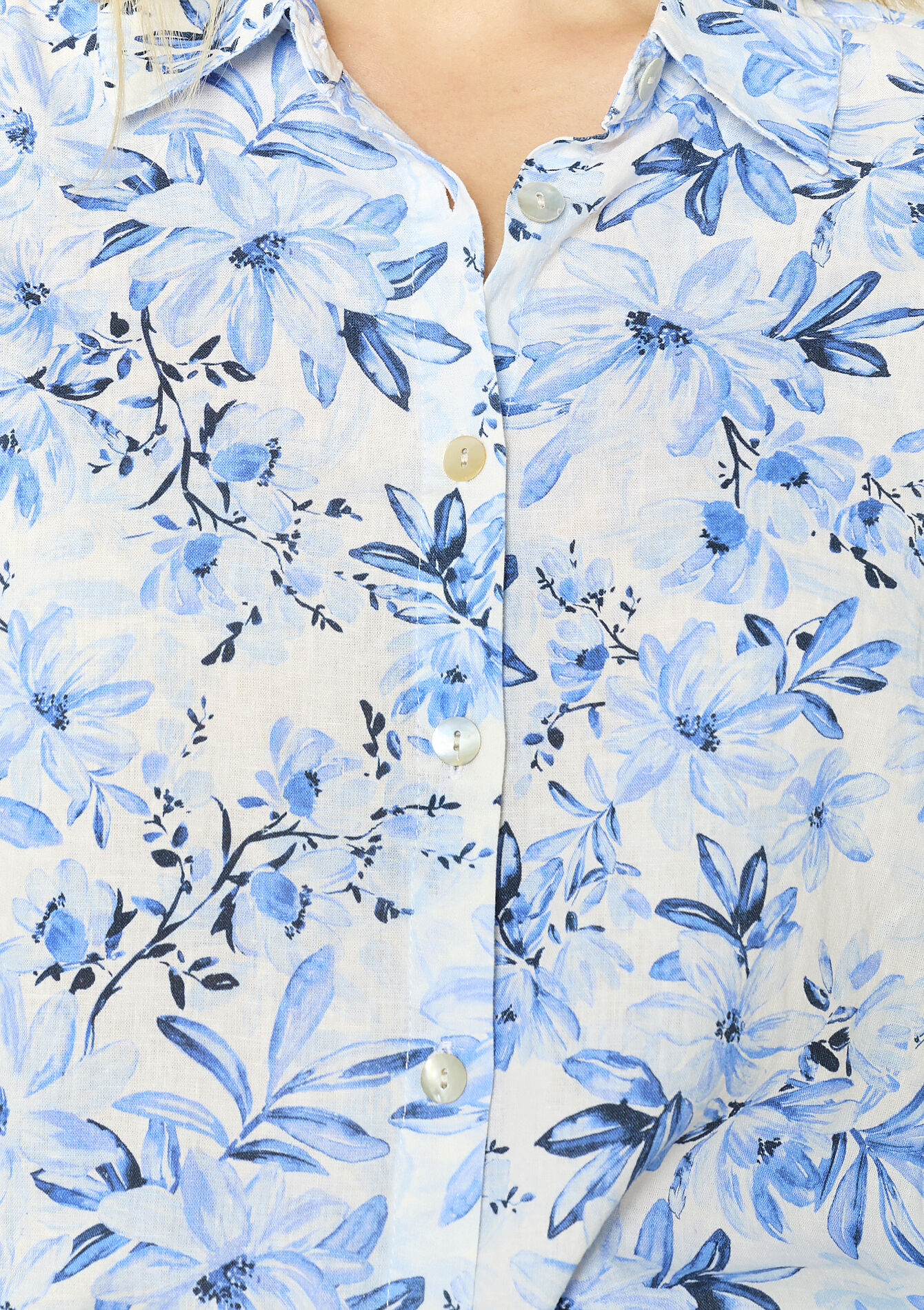 Chemise imprimée fluide, undefined - BLUE PASTEL - undefined