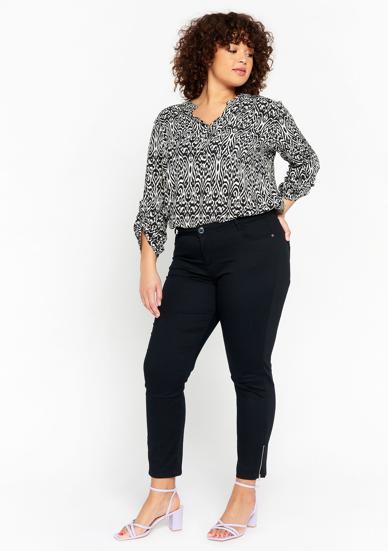 Pantalon coupe slim, Pantalon coupe slim - BLACK - 06004299_1119